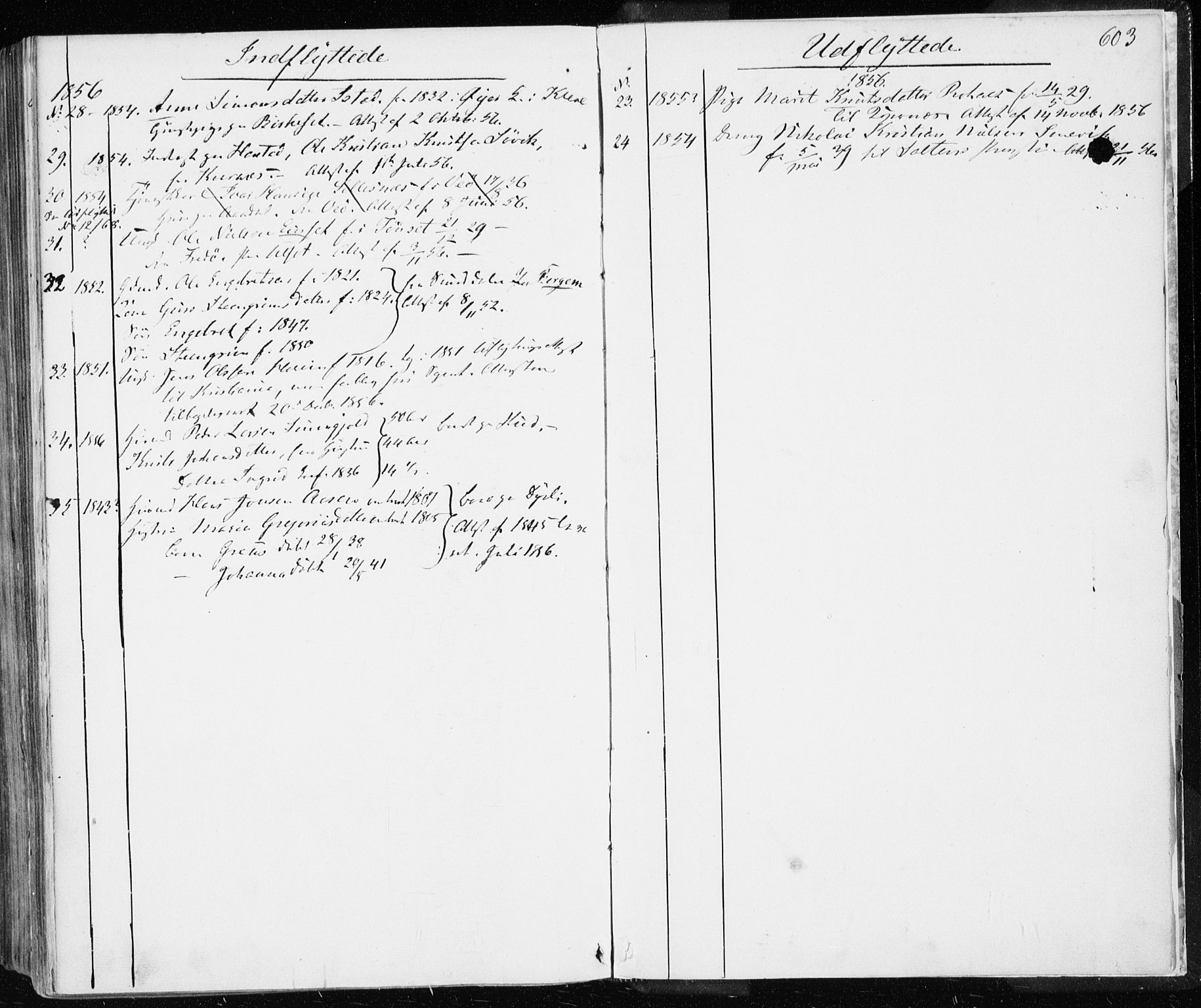 Ministerialprotokoller, klokkerbøker og fødselsregistre - Møre og Romsdal, AV/SAT-A-1454/586/L0984: Parish register (official) no. 586A10, 1844-1856, p. 603