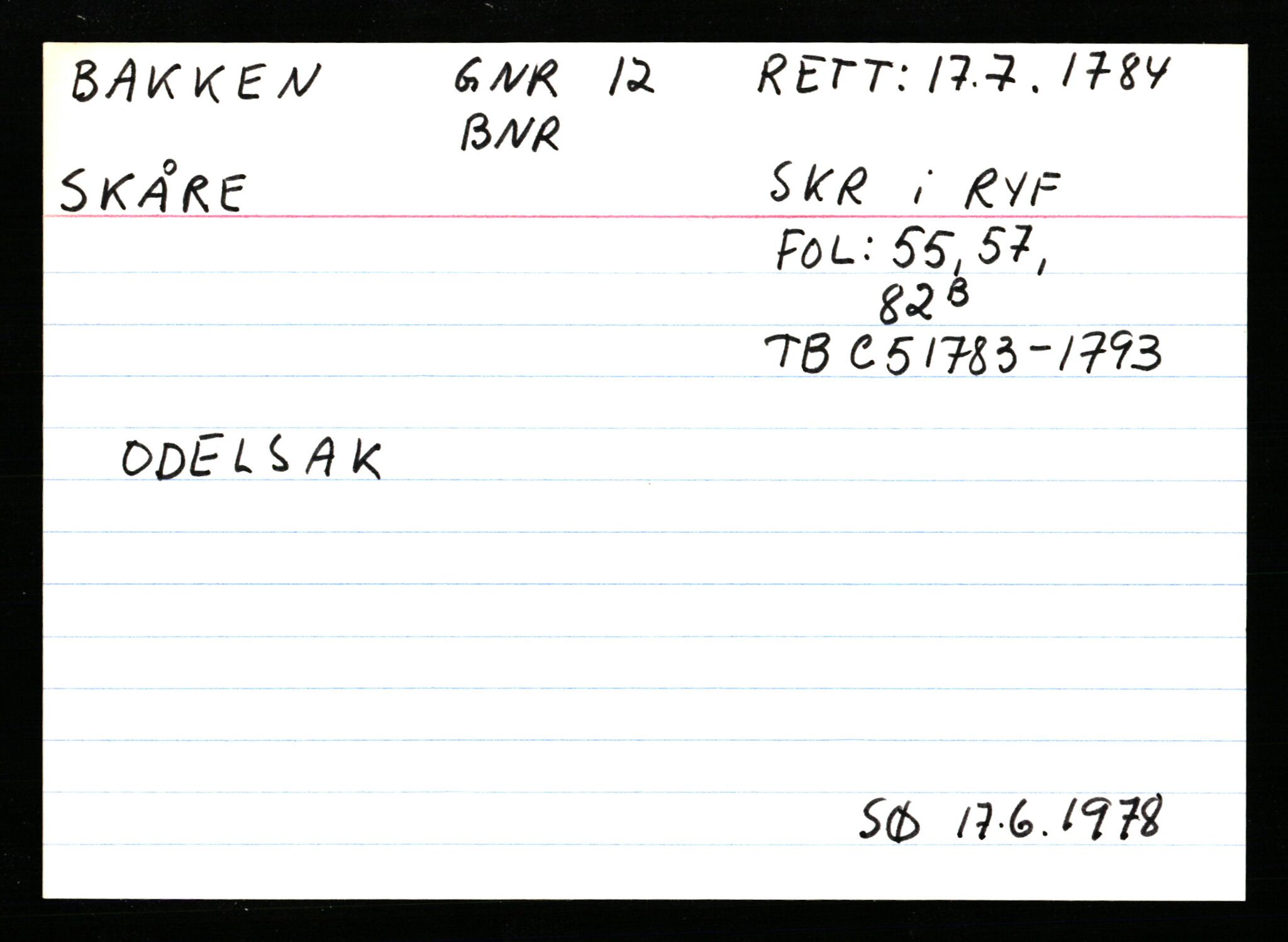 Statsarkivet i Stavanger, AV/SAST-A-101971/03/Y/Ym/L0003: Åstedskort sortert etter gårdsnavn: Austbø - Bandeberg, 1600-1950, p. 595