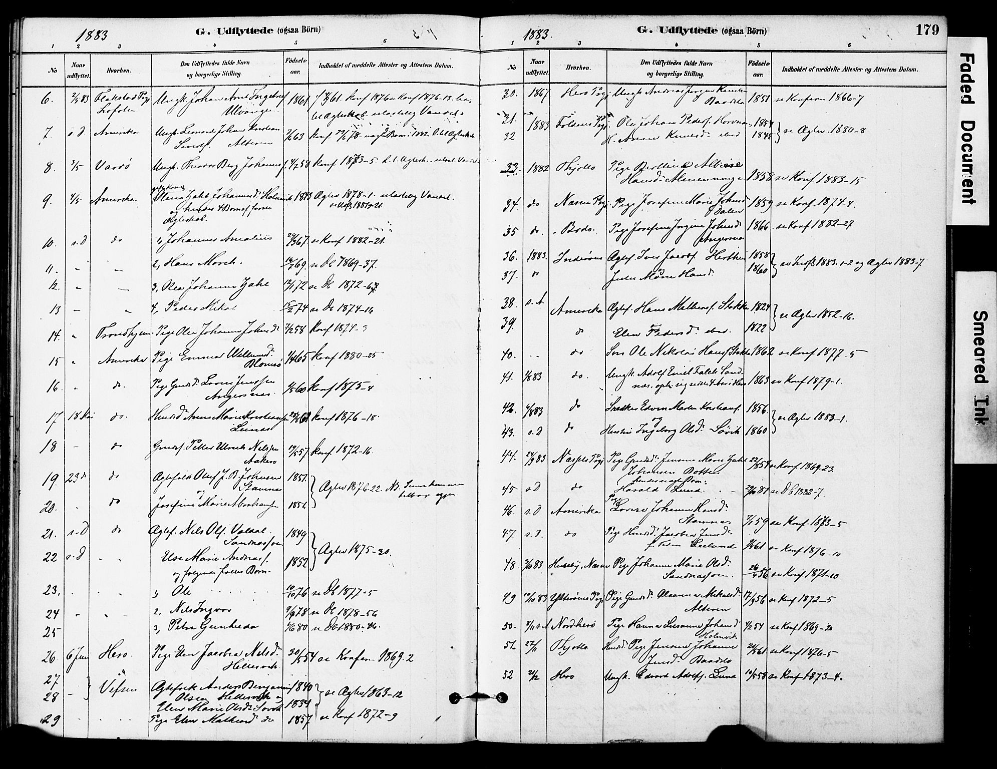 Ministerialprotokoller, klokkerbøker og fødselsregistre - Nordland, SAT/A-1459/830/L0450: Parish register (official) no. 830A14, 1879-1896, p. 179