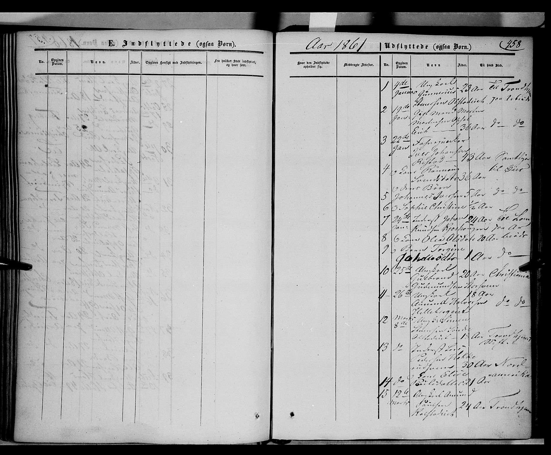 Gausdal prestekontor, SAH/PREST-090/H/Ha/Haa/L0008: Parish register (official) no. 8, 1850-1861, p. 458