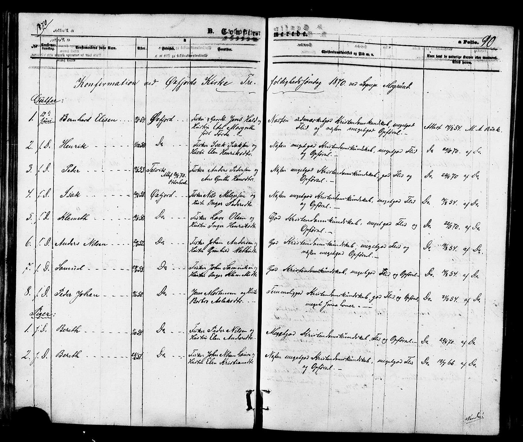 Loppa sokneprestkontor, SATØ/S-1339/H/Ha/L0005kirke: Parish register (official) no. 5, 1869-1878, p. 90