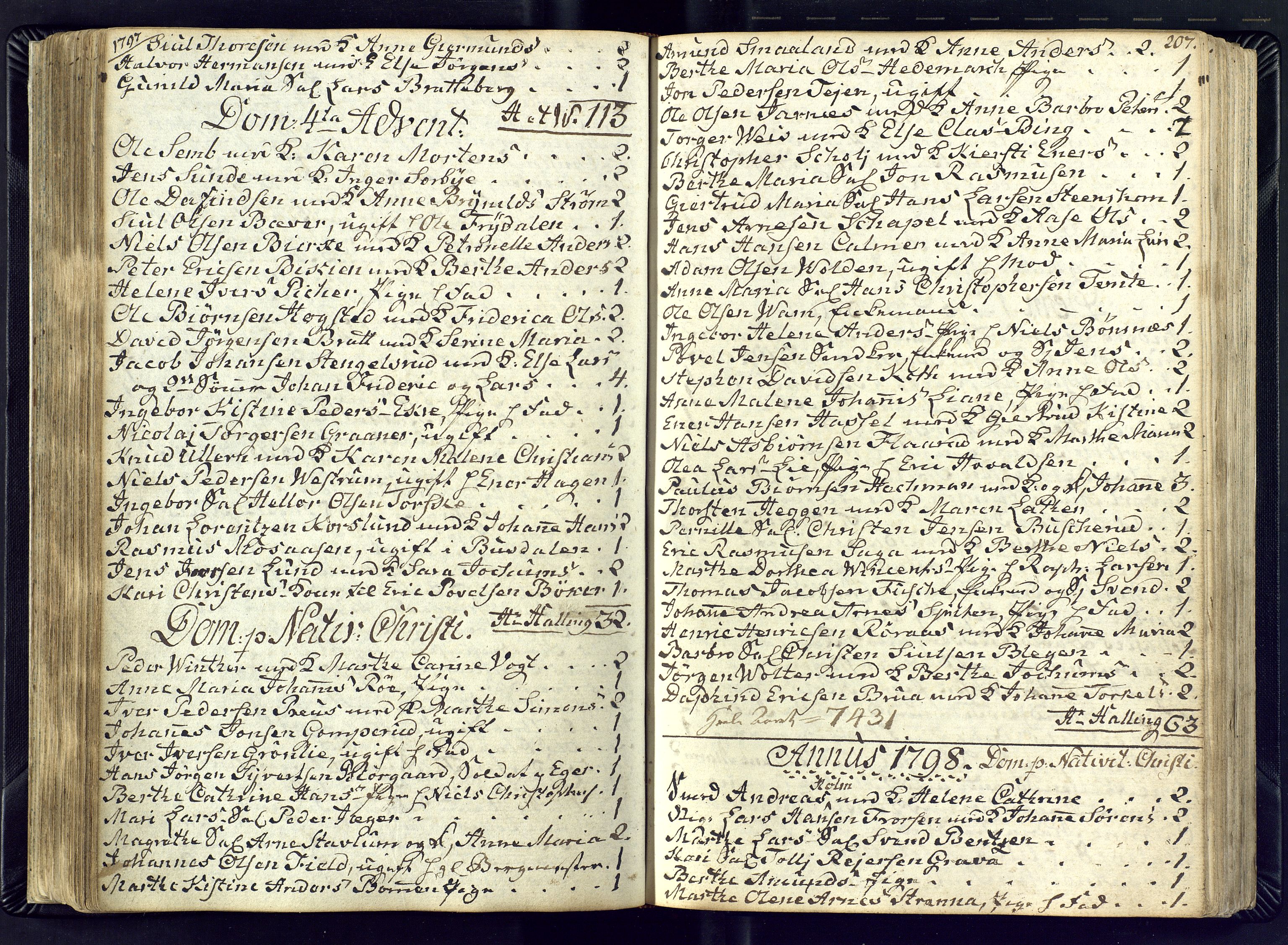 Kongsberg kirkebøker, SAKO/A-22/M/Ma/L0012: Communicants register no. 12, 1794-1800, p. 207