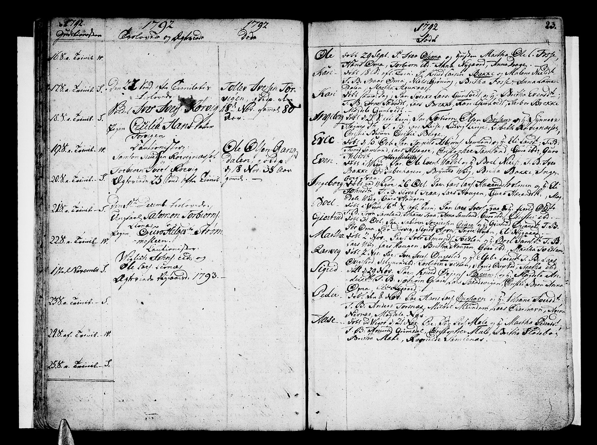 Strandebarm sokneprestembete, SAB/A-78401/H/Haa: Parish register (official) no. A 4, 1788-1817, p. 23