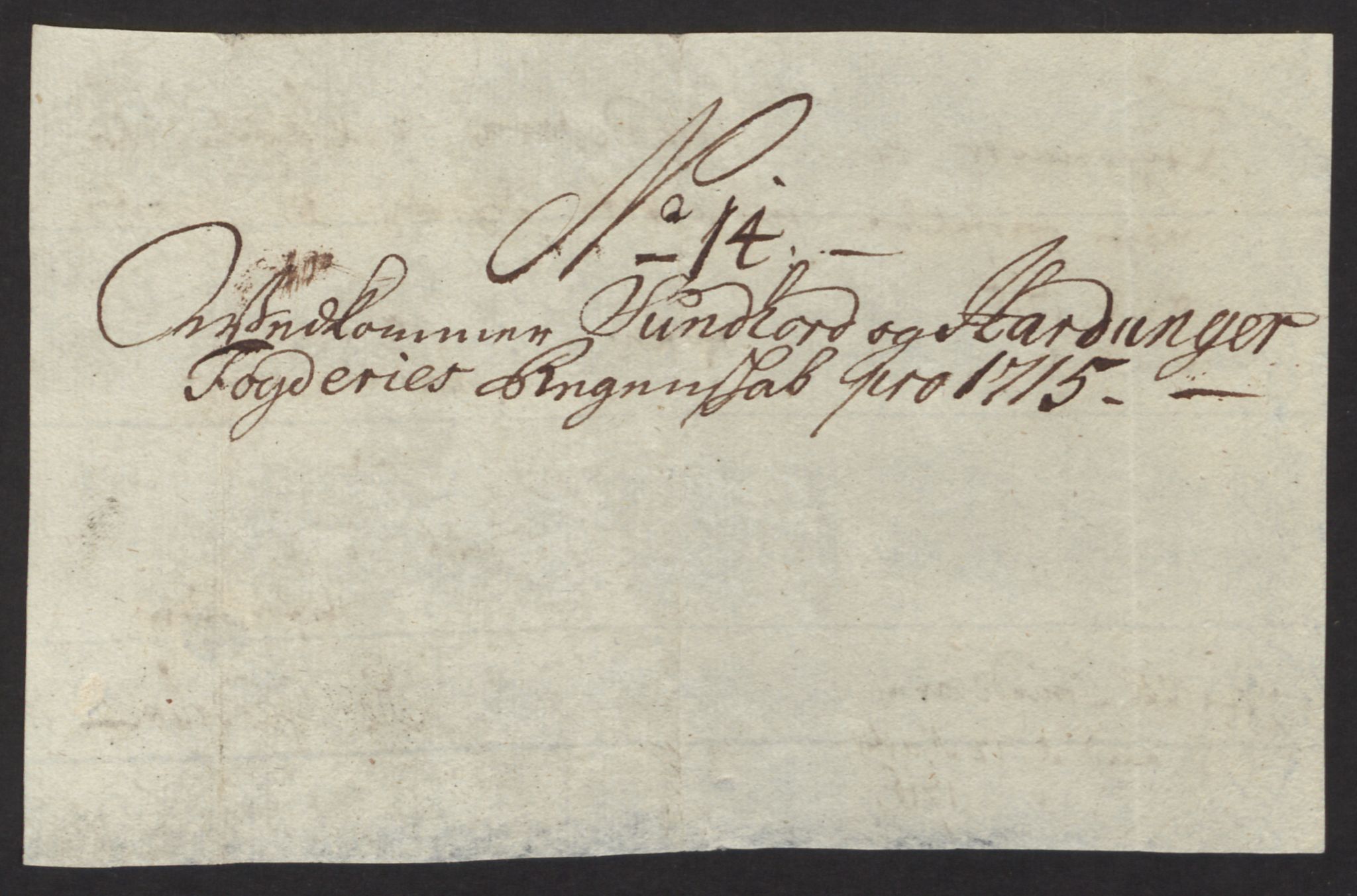 Rentekammeret inntil 1814, Reviderte regnskaper, Fogderegnskap, AV/RA-EA-4092/R48/L2991: Fogderegnskap Sunnhordland og Hardanger, 1715, p. 169