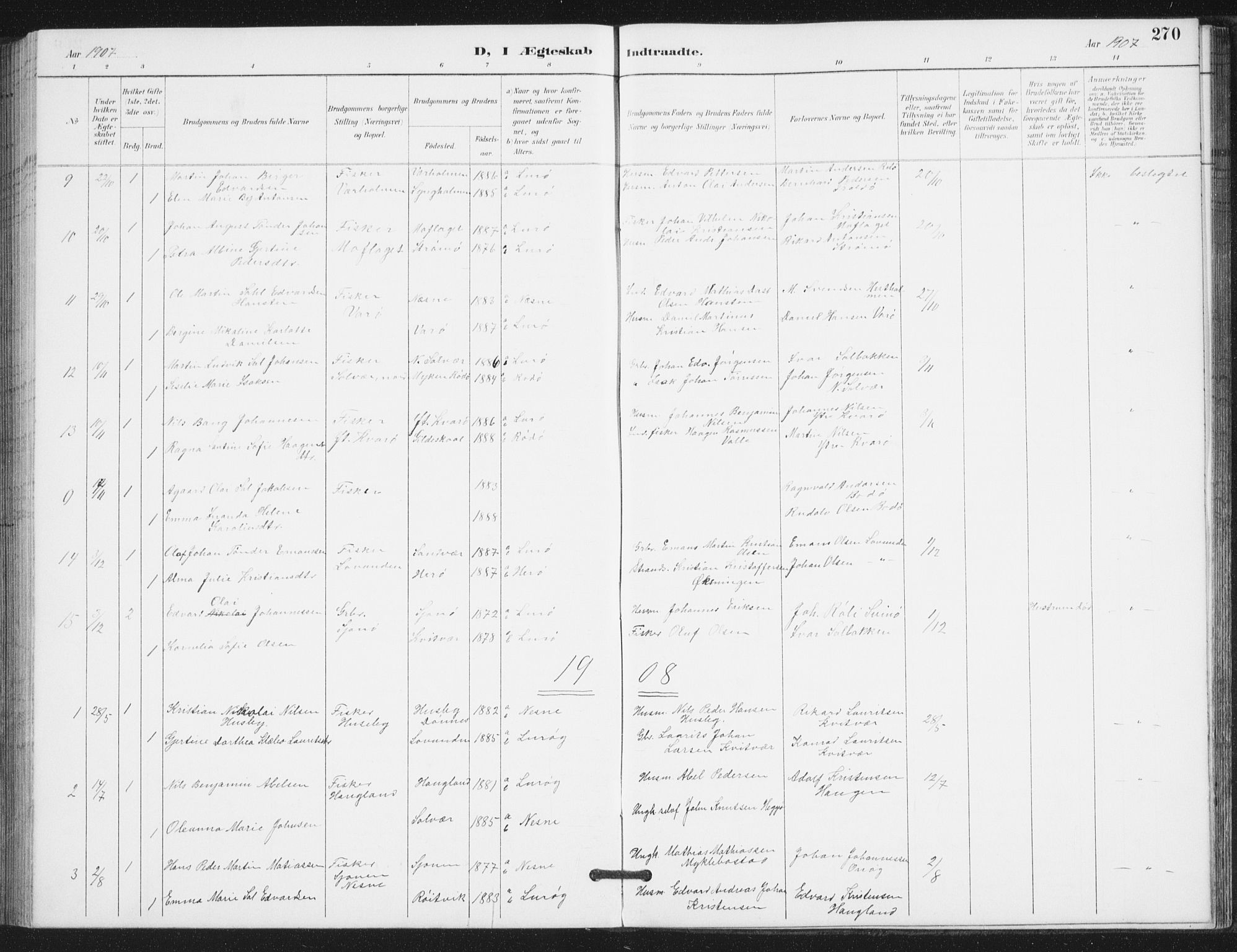 Ministerialprotokoller, klokkerbøker og fødselsregistre - Nordland, AV/SAT-A-1459/839/L0573: Parish register (copy) no. 839C03, 1892-1917, p. 270