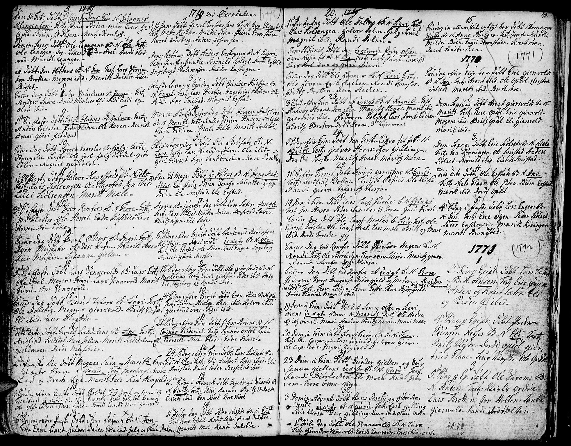 Ministerialprotokoller, klokkerbøker og fødselsregistre - Møre og Romsdal, SAT/A-1454/590/L1007: Parish register (official) no. 590A01, 1752-1793, p. 40
