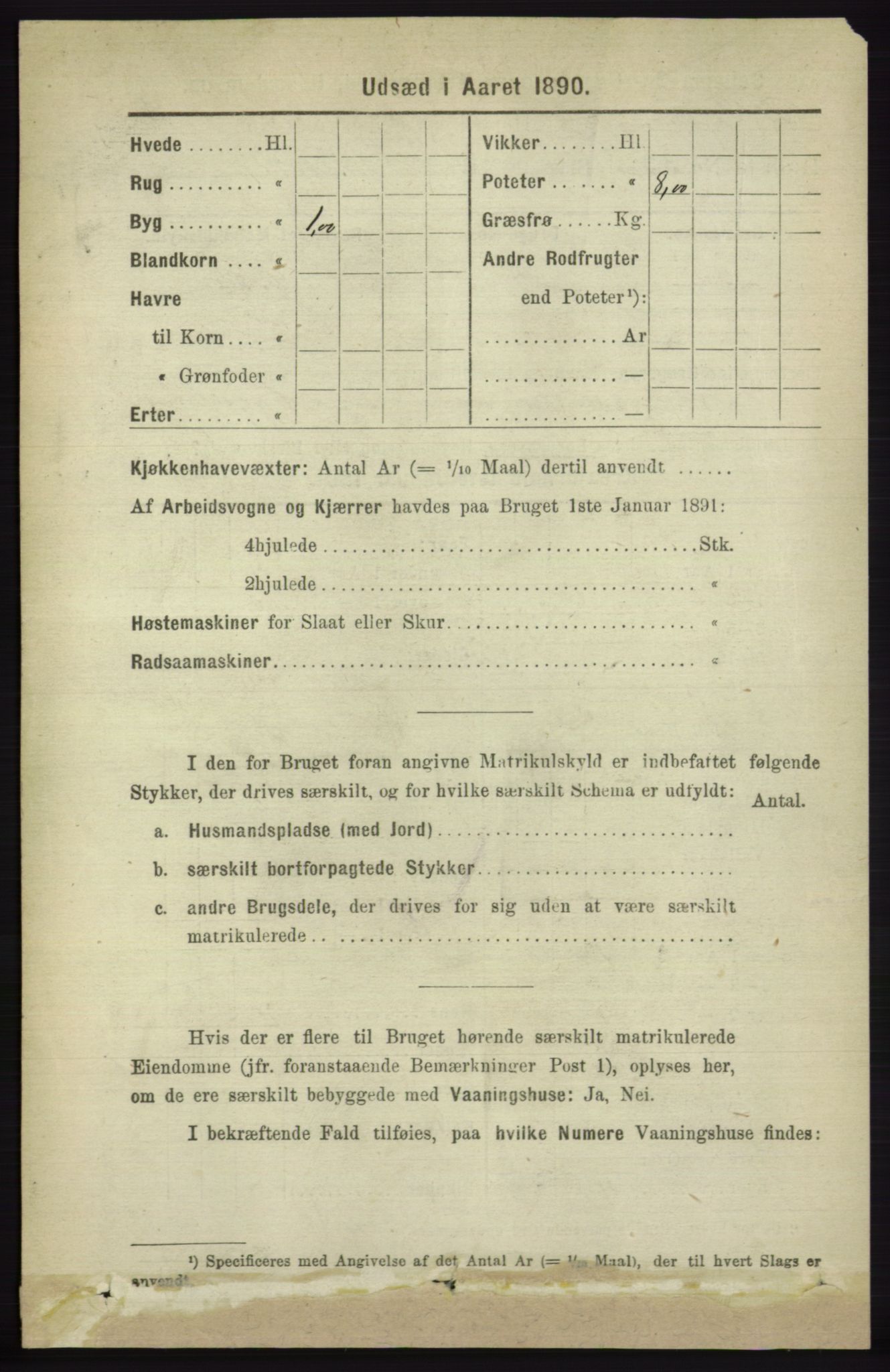 RA, 1891 census for 1230 Ullensvang, 1891, p. 6732