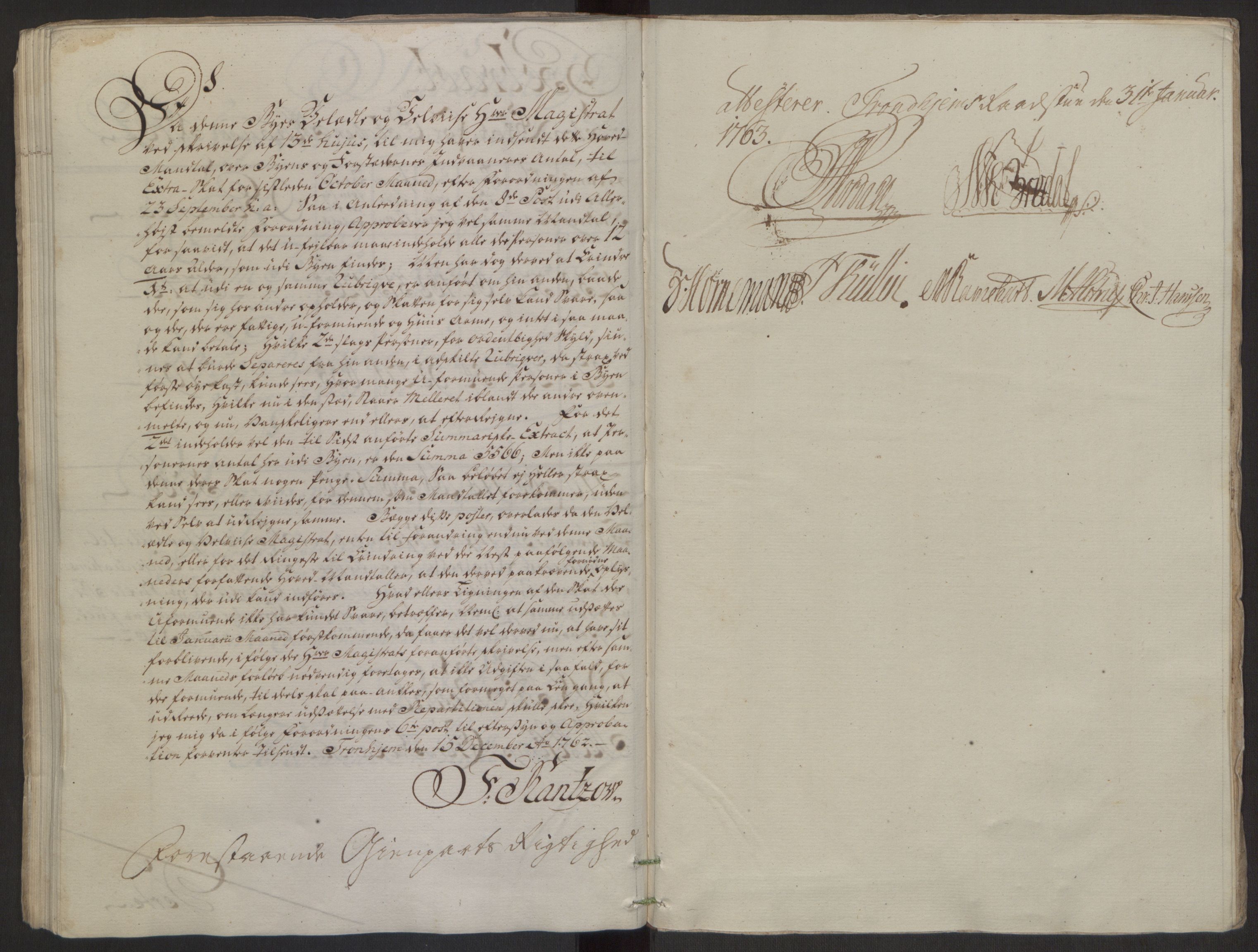 Rentekammeret inntil 1814, Reviderte regnskaper, Byregnskaper, AV/RA-EA-4066/R/Rs/L0516/0001: [S9] Kontribusjonsregnskap / Ekstraskatt, 1762-1767, p. 78