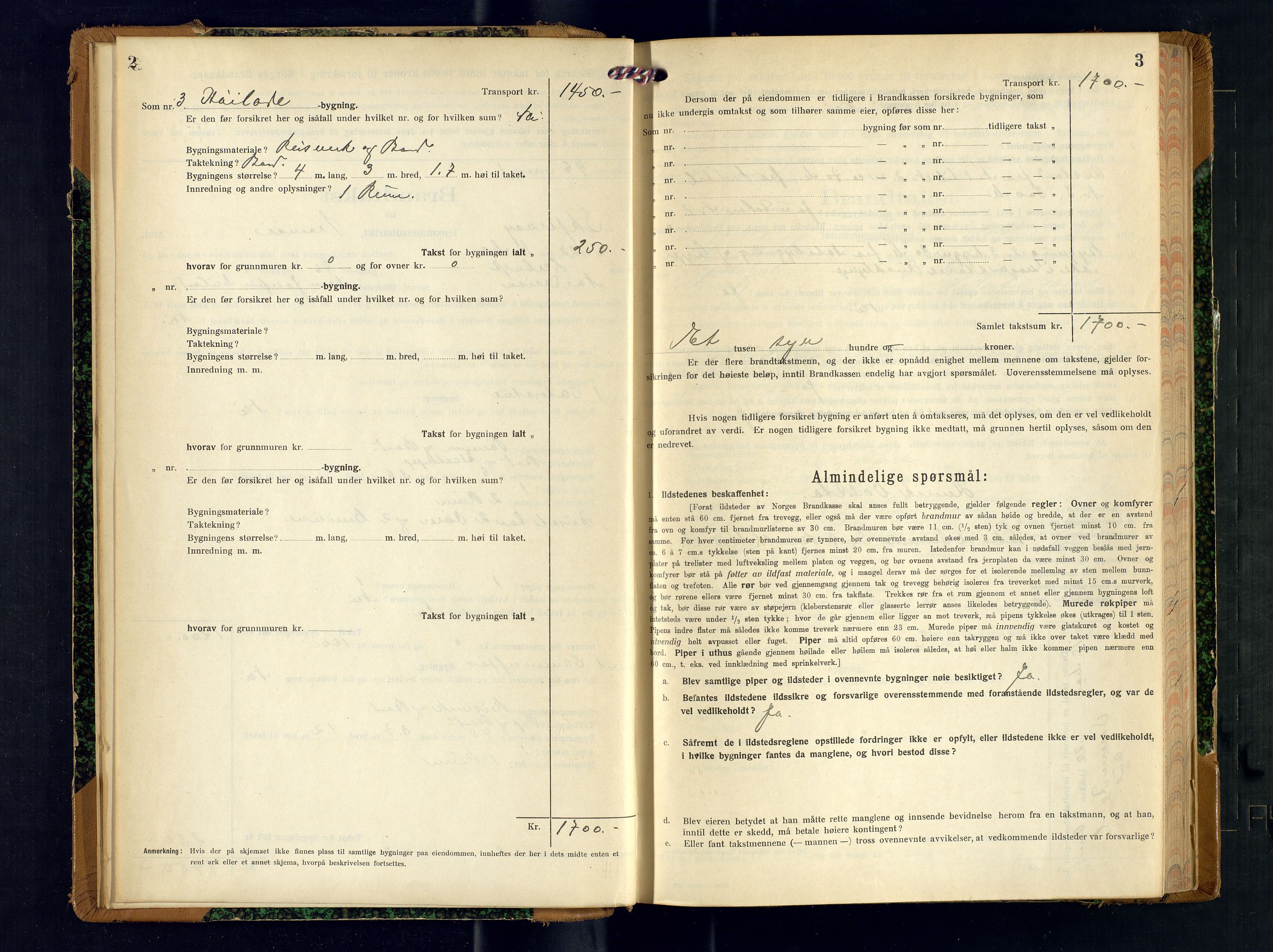 Skjervøy lensmannskontor, AV/SATØ-SATØ-63/F/Fu/Fub/L0256: Branntakstprotokoll (S), 1921-1923, p. 2-3