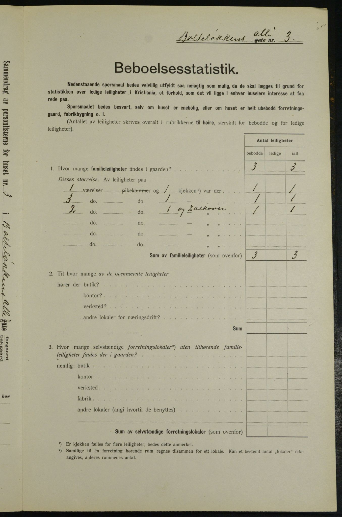 OBA, Municipal Census 1913 for Kristiania, 1913, p. 7501