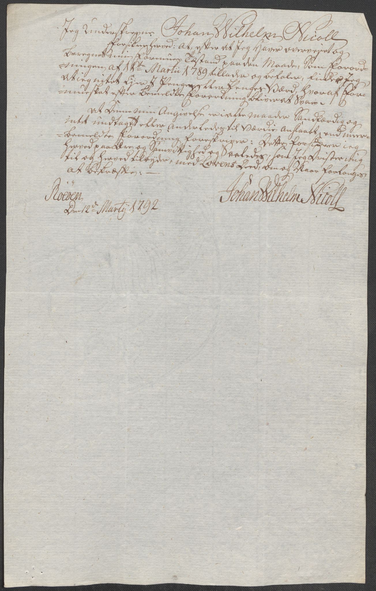 Rentekammeret inntil 1814, Reviderte regnskaper, Mindre regnskaper, AV/RA-EA-4068/Rf/Rfe/L0014: Helgeland fogderi, 1789, p. 30