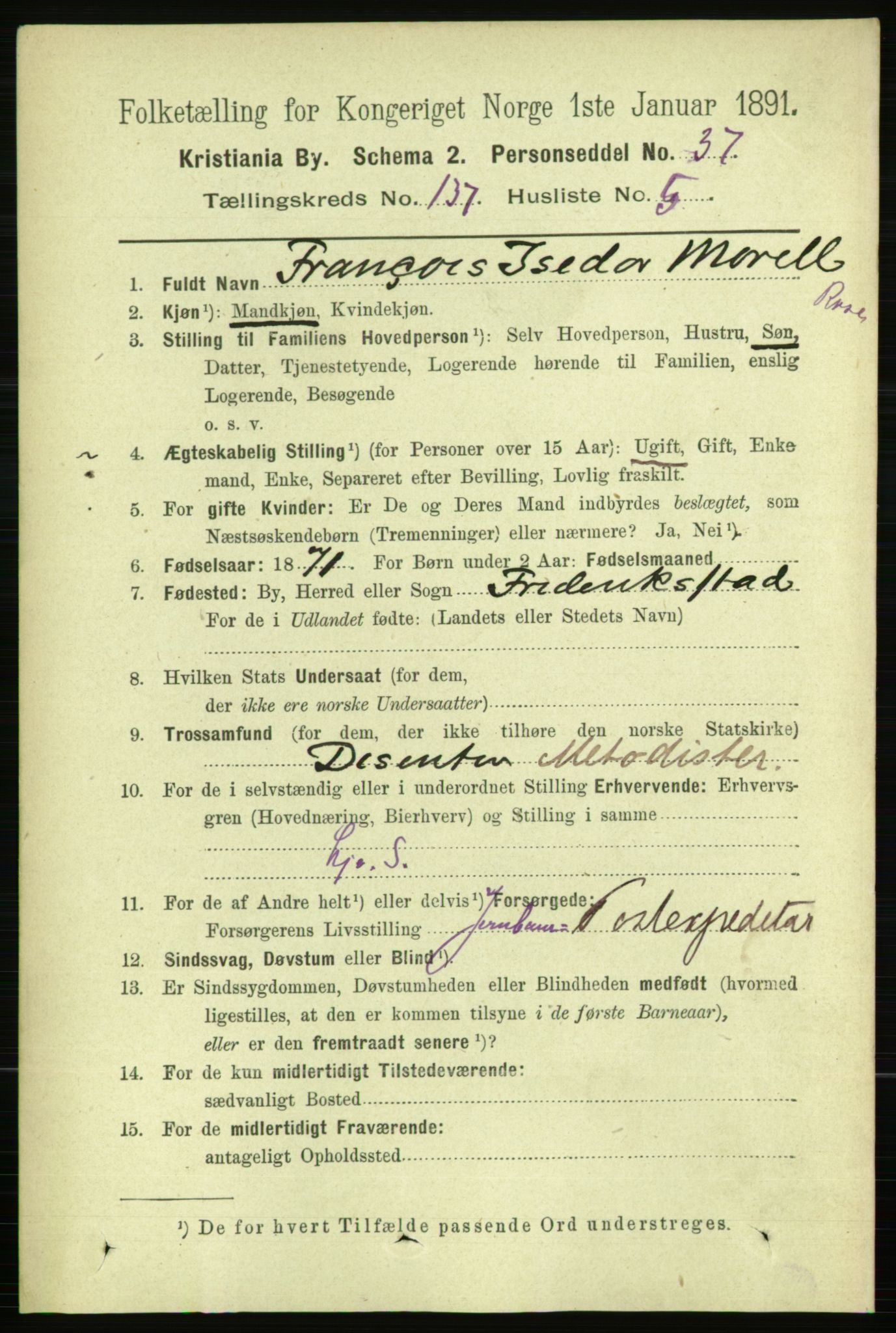 RA, 1891 census for 0301 Kristiania, 1891, p. 76435