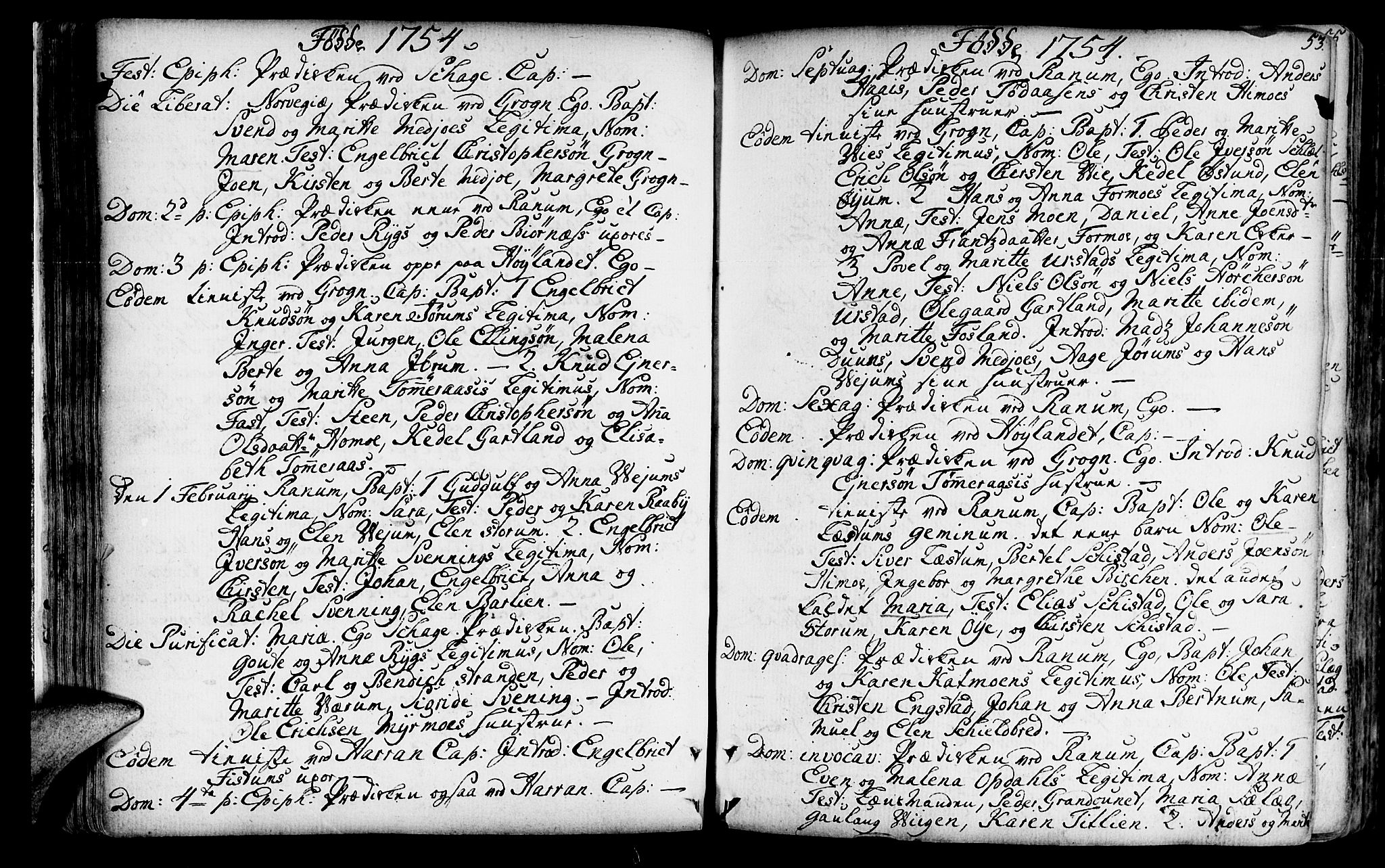 Ministerialprotokoller, klokkerbøker og fødselsregistre - Nord-Trøndelag, AV/SAT-A-1458/764/L0542: Parish register (official) no. 764A02, 1748-1779, p. 53