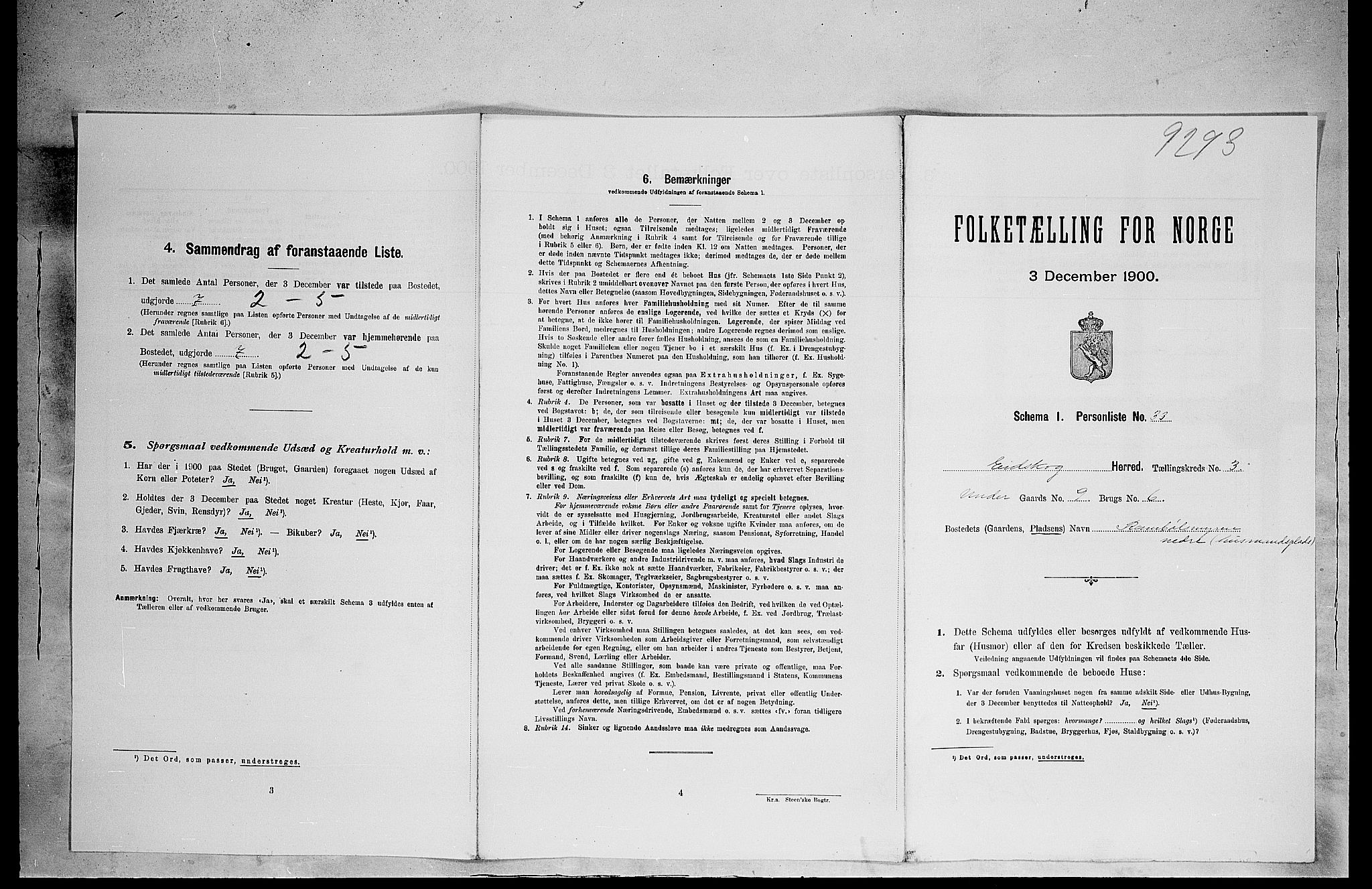 SAH, 1900 census for Eidskog, 1900, p. 491