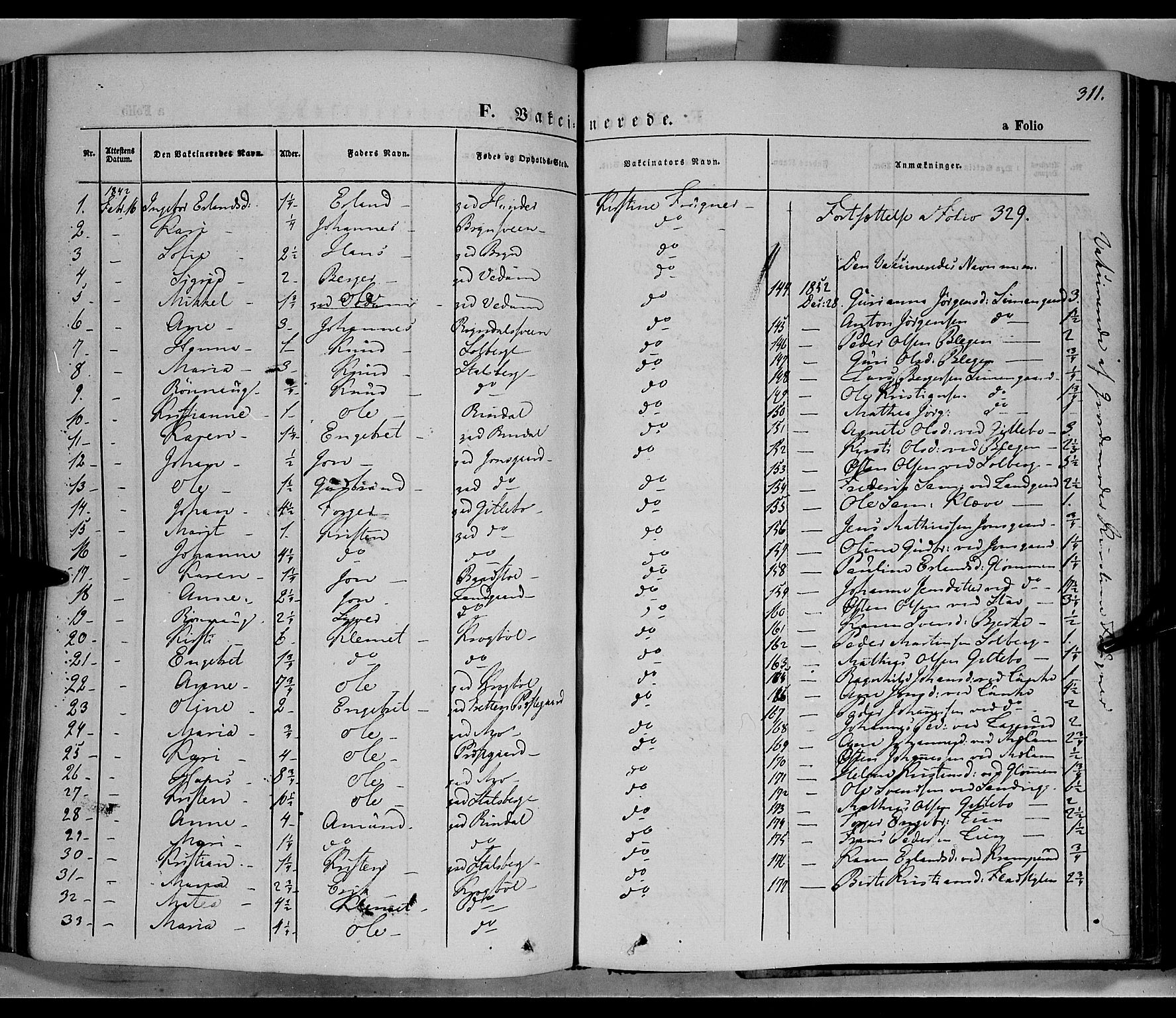Øyer prestekontor, SAH/PREST-084/H/Ha/Haa/L0005: Parish register (official) no. 5, 1842-1857, p. 311