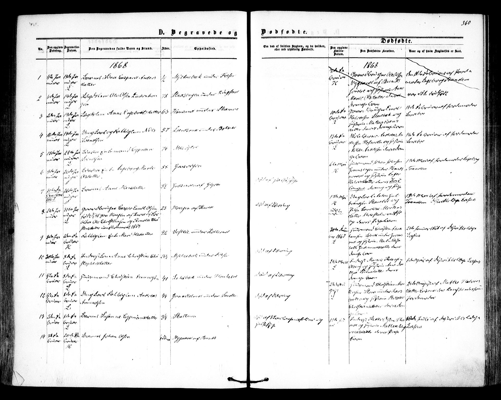 Høland prestekontor Kirkebøker, AV/SAO-A-10346a/F/Fa/L0011: Parish register (official) no. I 11, 1862-1869, p. 360