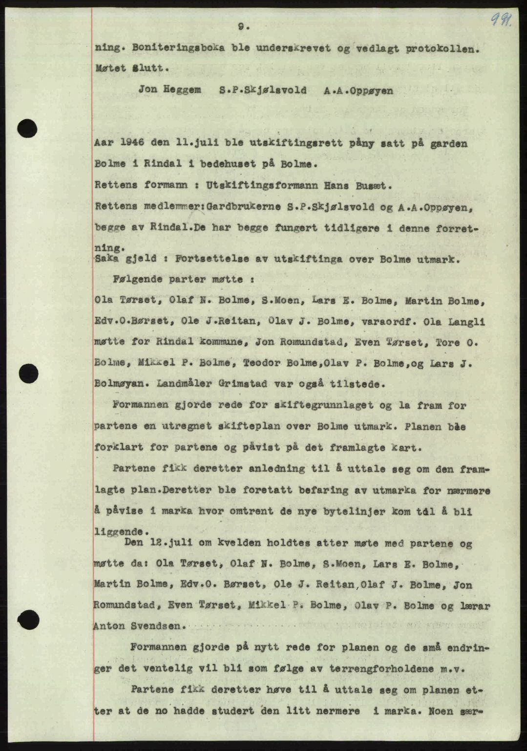 Nordmøre sorenskriveri, AV/SAT-A-4132/1/2/2Ca: Mortgage book no. A105, 1947-1947, Diary no: : 2029/1947