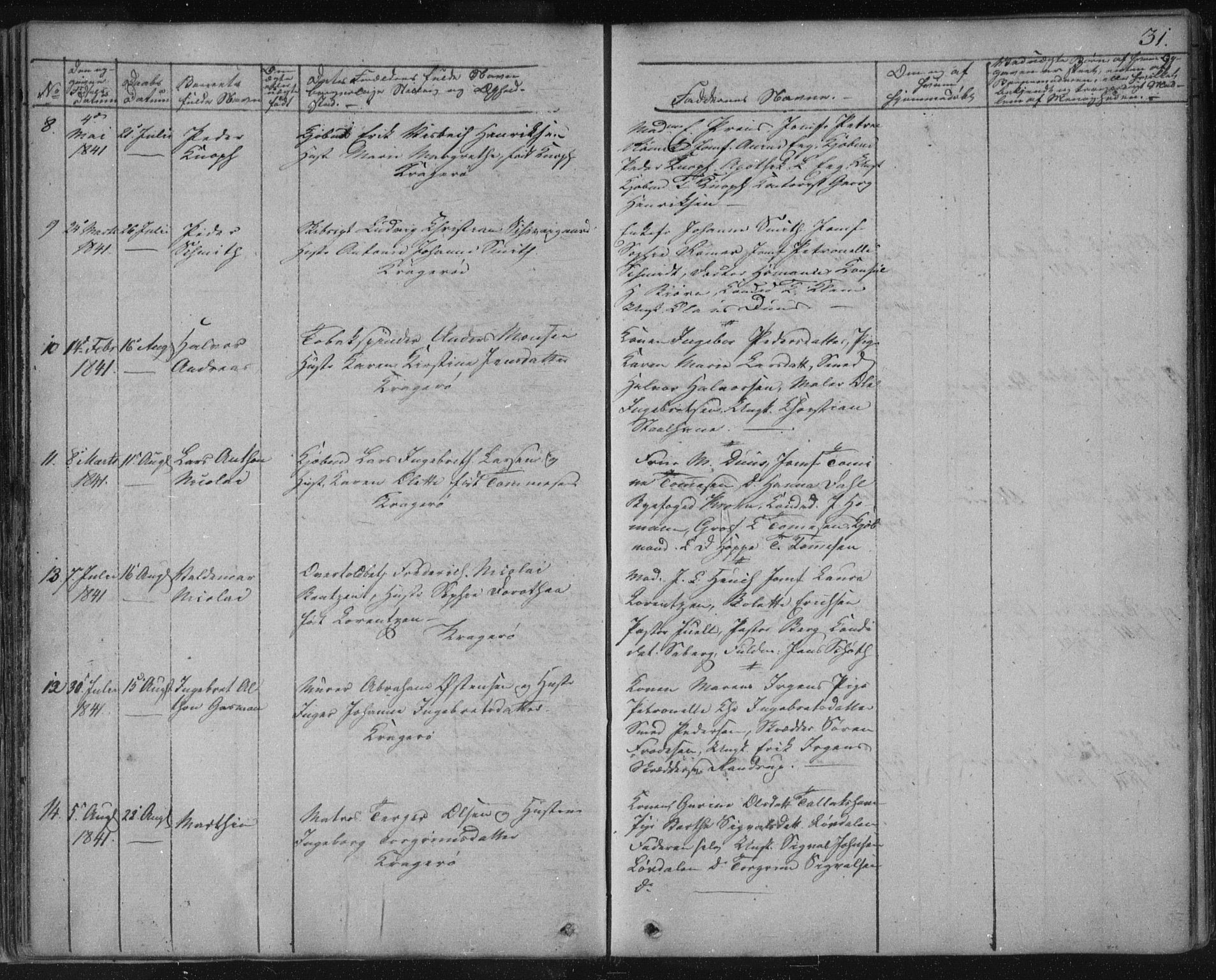 Kragerø kirkebøker, SAKO/A-278/F/Fa/L0005: Parish register (official) no. 5, 1832-1847, p. 31