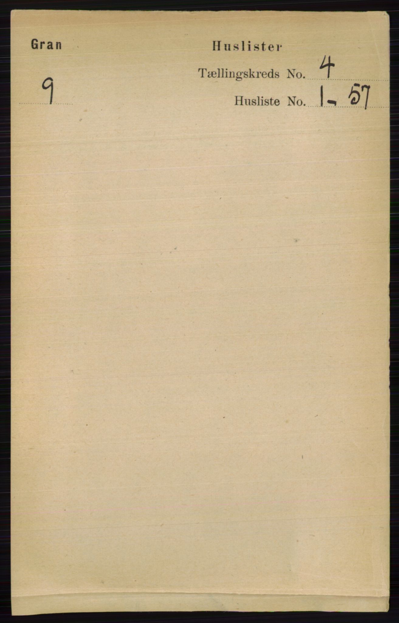 RA, 1891 census for 0534 Gran, 1891, p. 1091