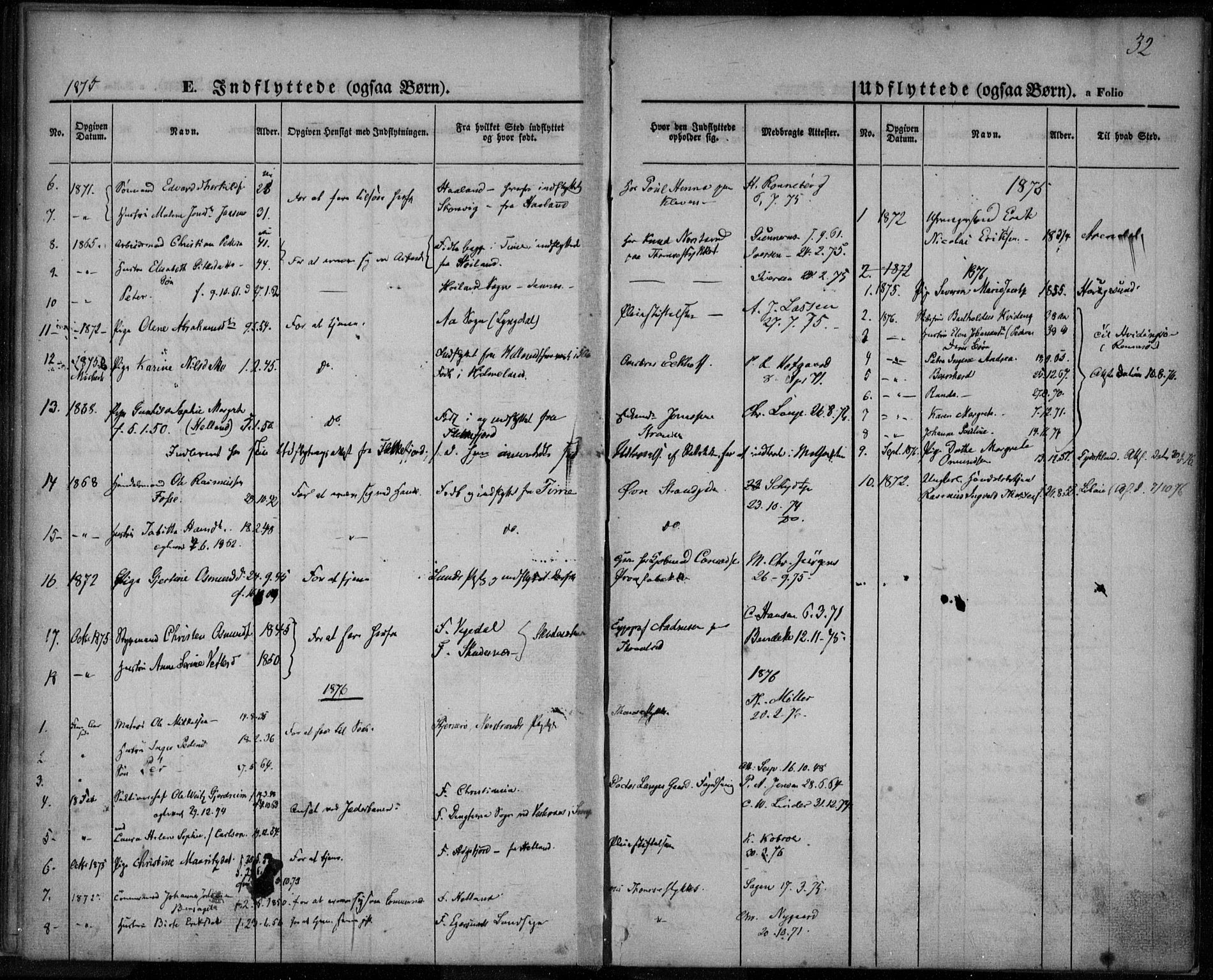 Domkirken sokneprestkontor, SAST/A-101812/001/30/30BA/L0021: Parish register (official) no. A 20, 1860-1877, p. 32