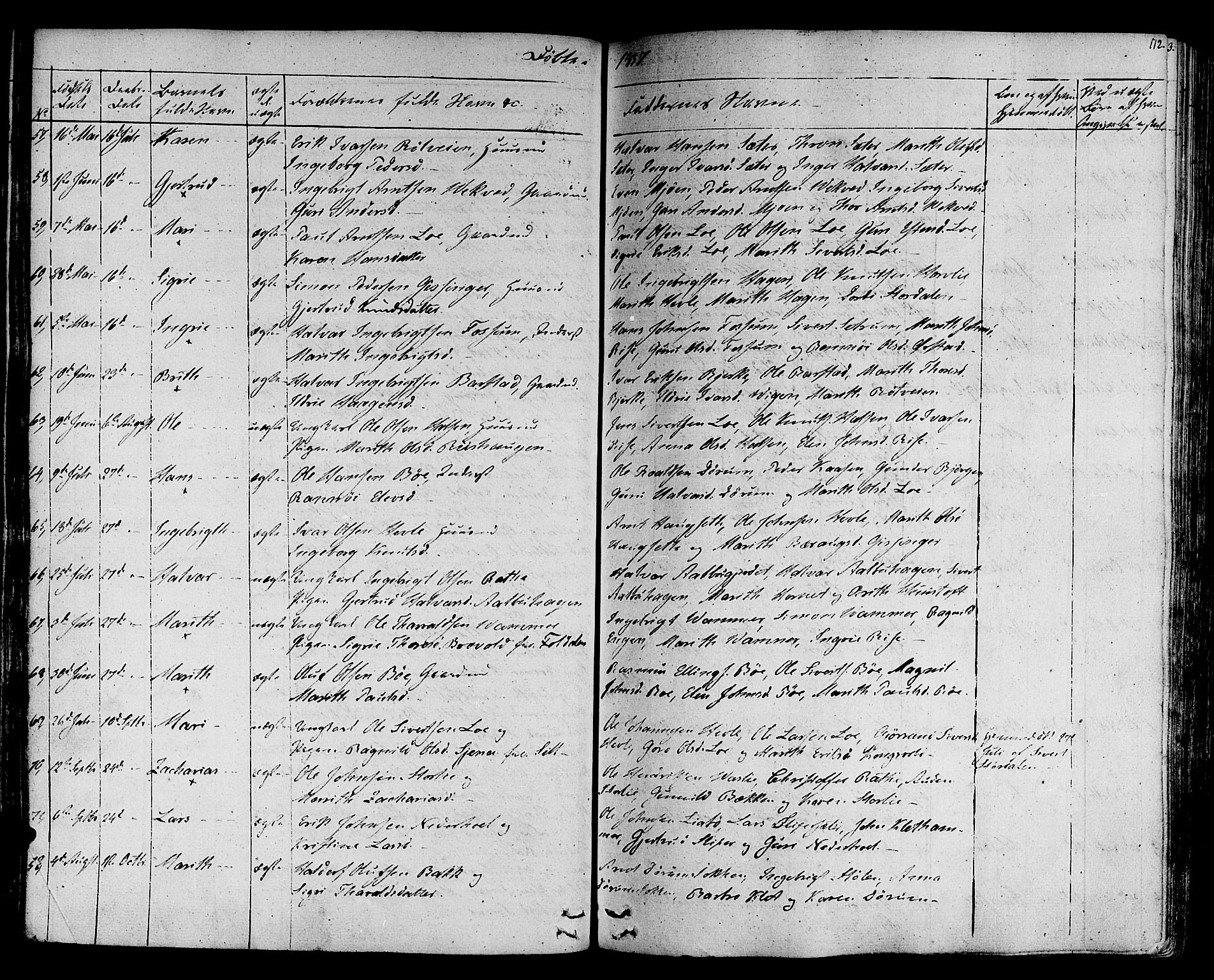 Ministerialprotokoller, klokkerbøker og fødselsregistre - Sør-Trøndelag, SAT/A-1456/678/L0897: Parish register (official) no. 678A06-07, 1821-1847, p. 112