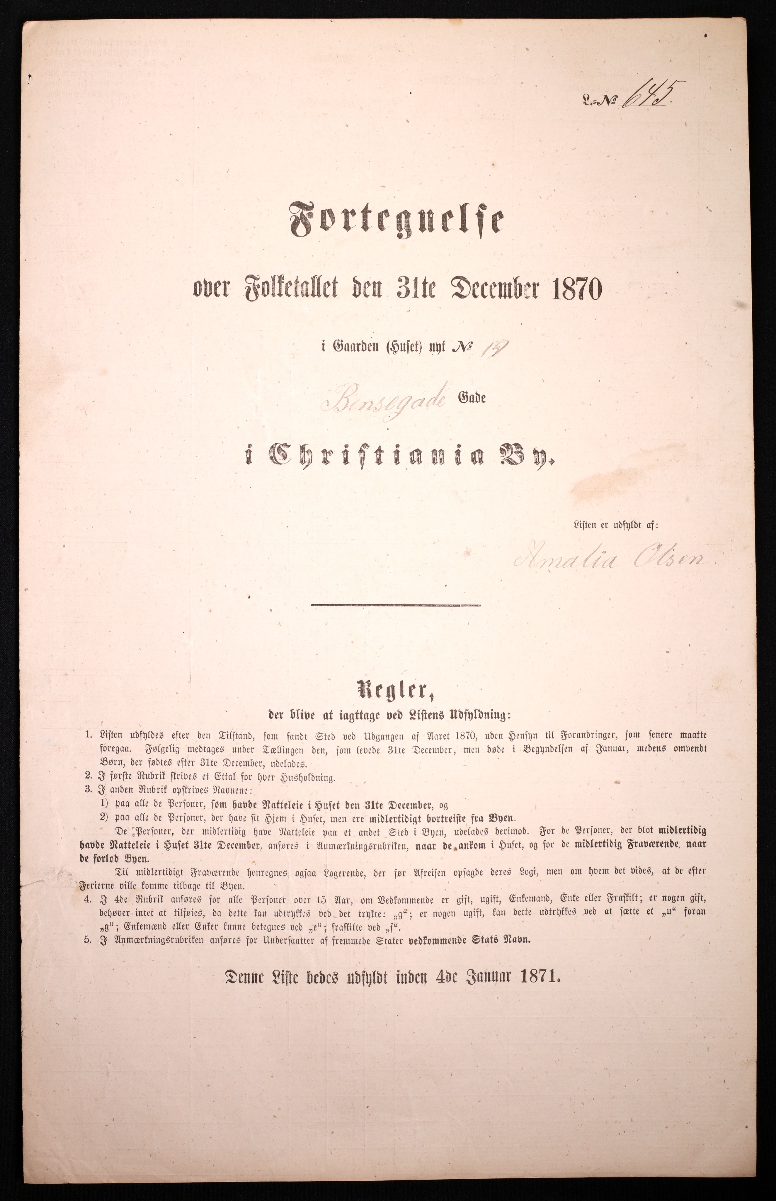 RA, 1870 census for 0301 Kristiania, 1870, p. 396