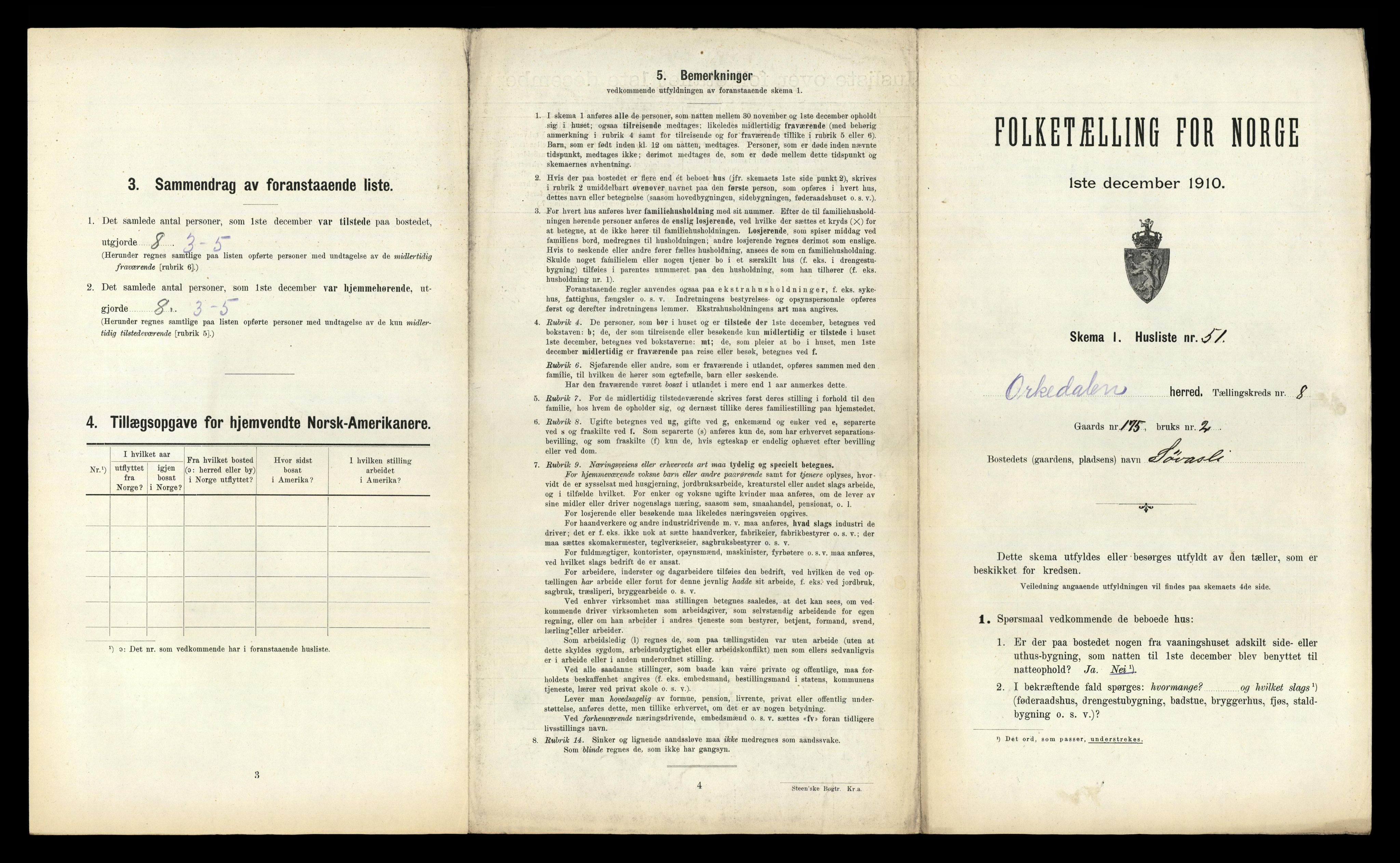 RA, 1910 census for Orkdal, 1910, p. 1929