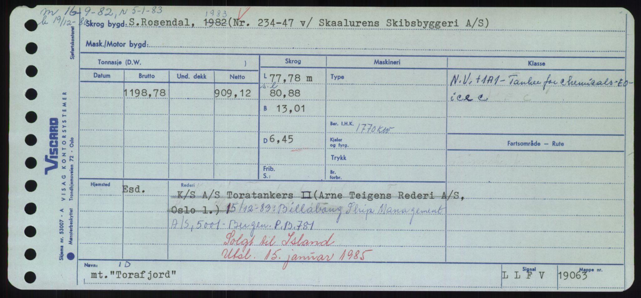 Sjøfartsdirektoratet med forløpere, Skipsmålingen, RA/S-1627/H/Hd/L0039: Fartøy, Ti-Tø, p. 231