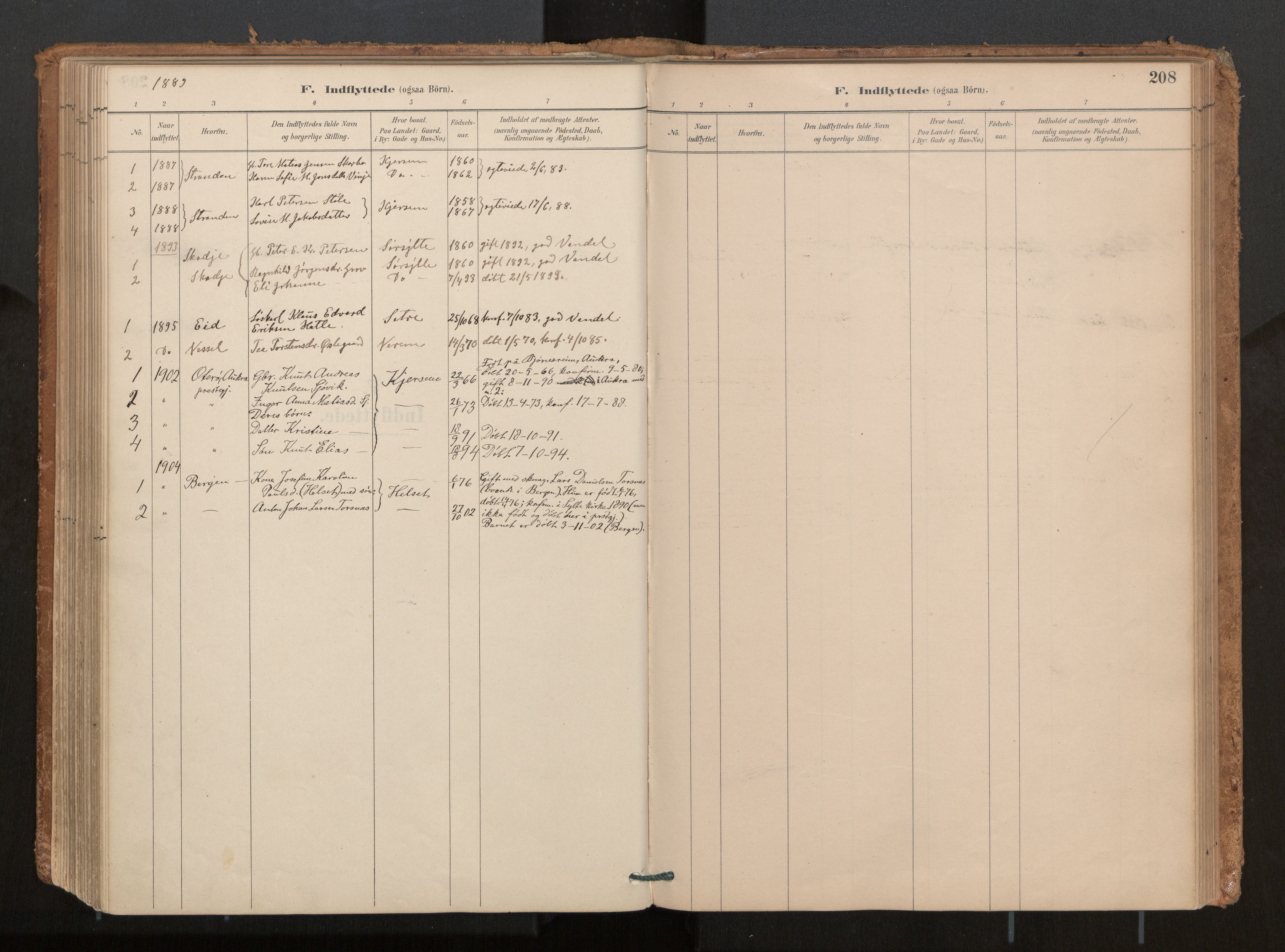 Ministerialprotokoller, klokkerbøker og fødselsregistre - Møre og Romsdal, SAT/A-1454/541/L0545a: Parish register (official) no. 541A03, 1887-1912, p. 208