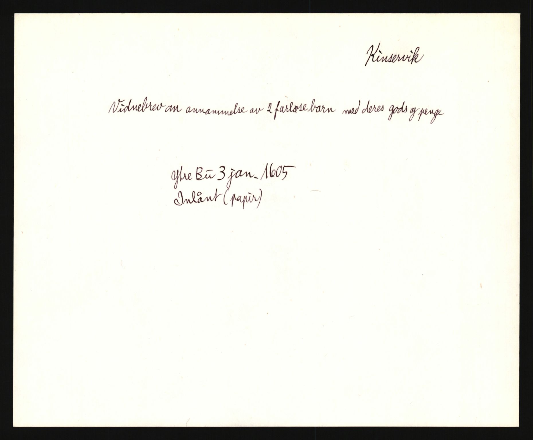Riksarkivets diplomsamling, AV/RA-EA-5965/F35/F35e/L0029: Registreringssedler Hordaland 2, 1400-1700, p. 23