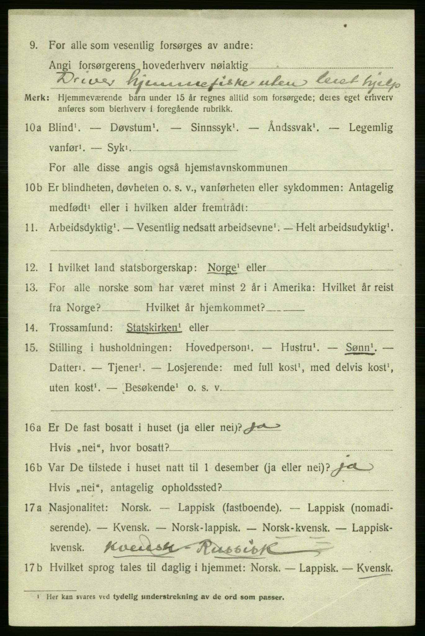 SATØ, 1920 census for Nord-Varanger, 1920, p. 1223