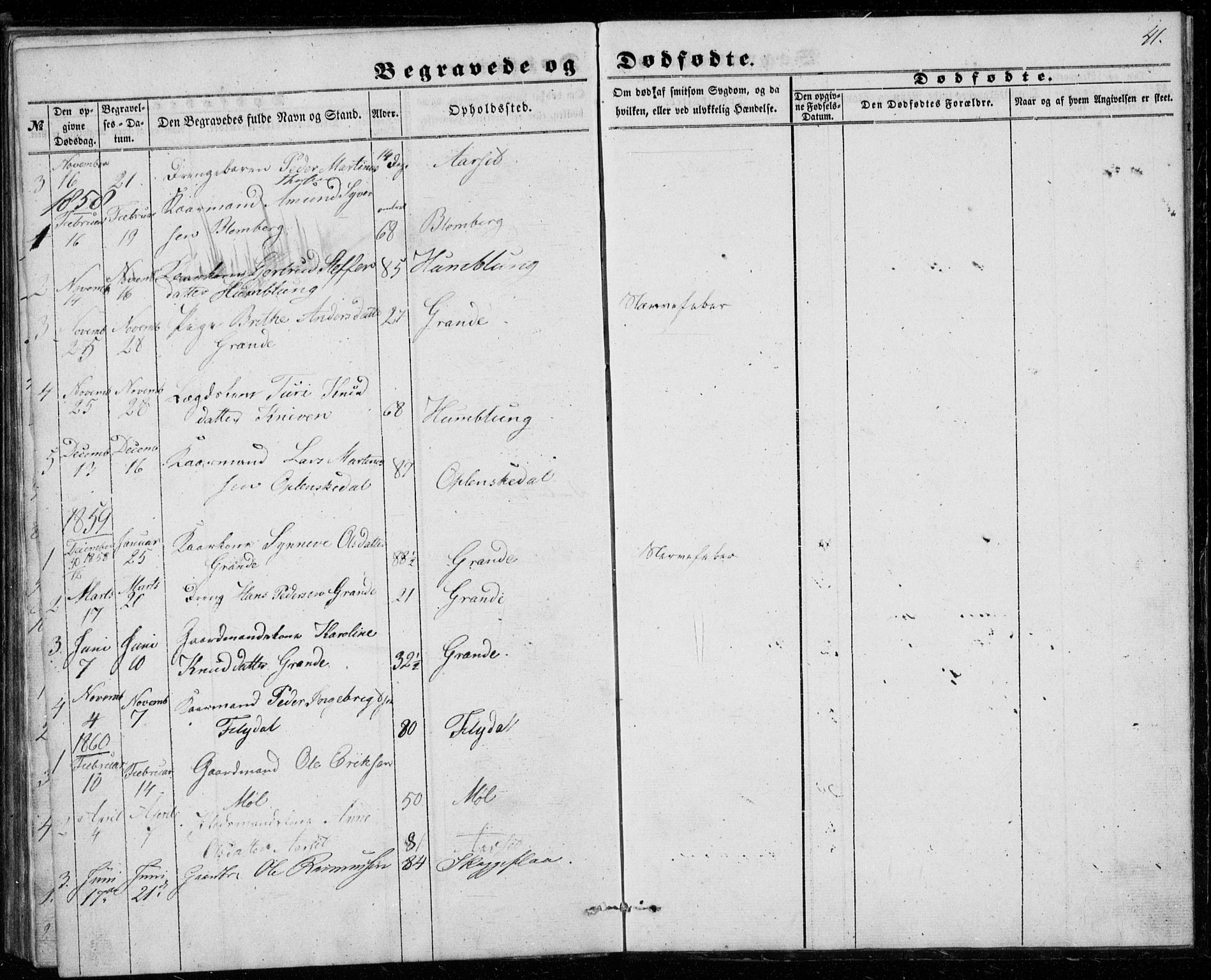Ministerialprotokoller, klokkerbøker og fødselsregistre - Møre og Romsdal, SAT/A-1454/518/L0234: Parish register (copy) no. 518C01, 1854-1884, p. 41
