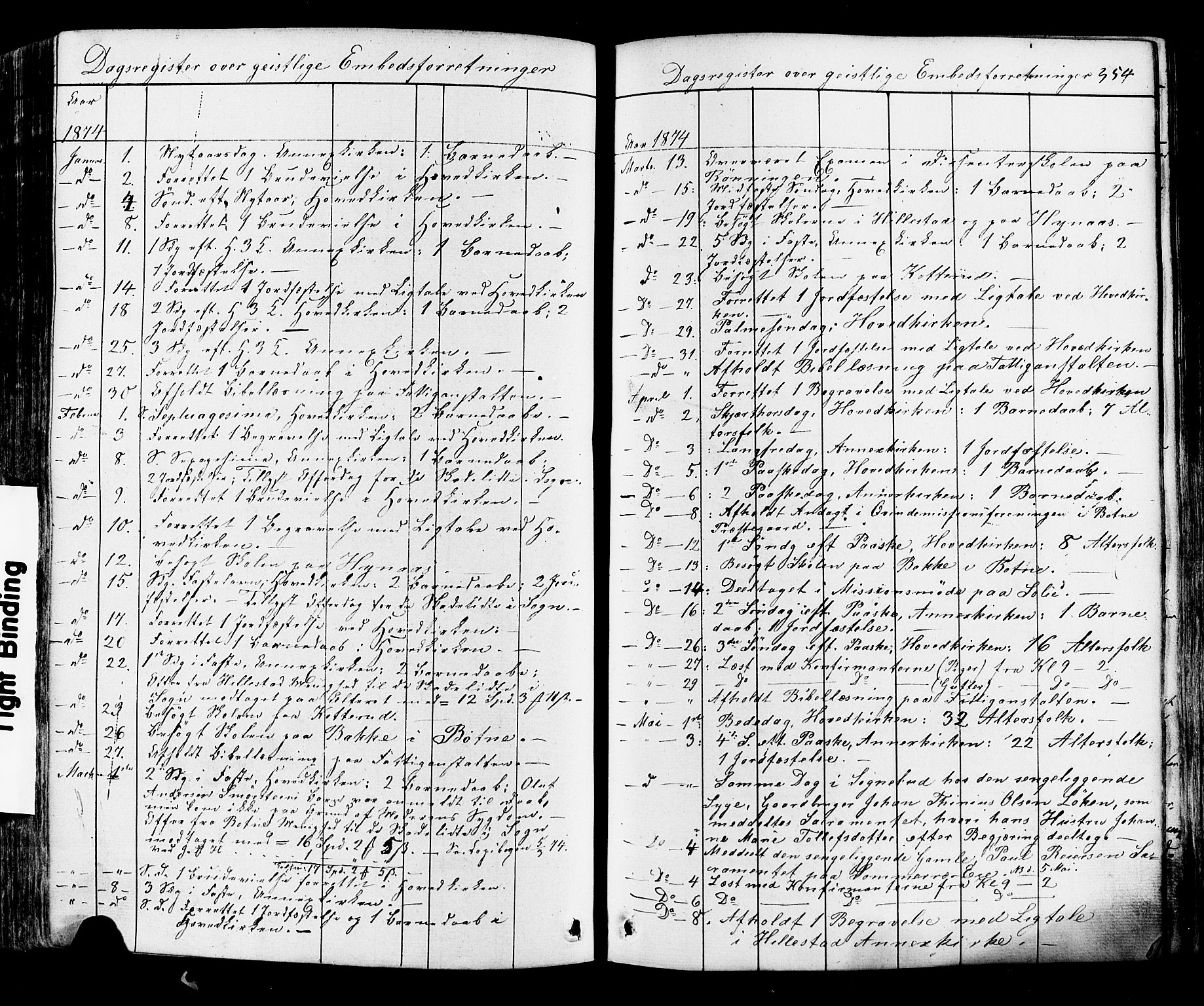 Botne kirkebøker, AV/SAKO-A-340/F/Fa/L0006: Parish register (official) no. I 6, 1836-1877, p. 354