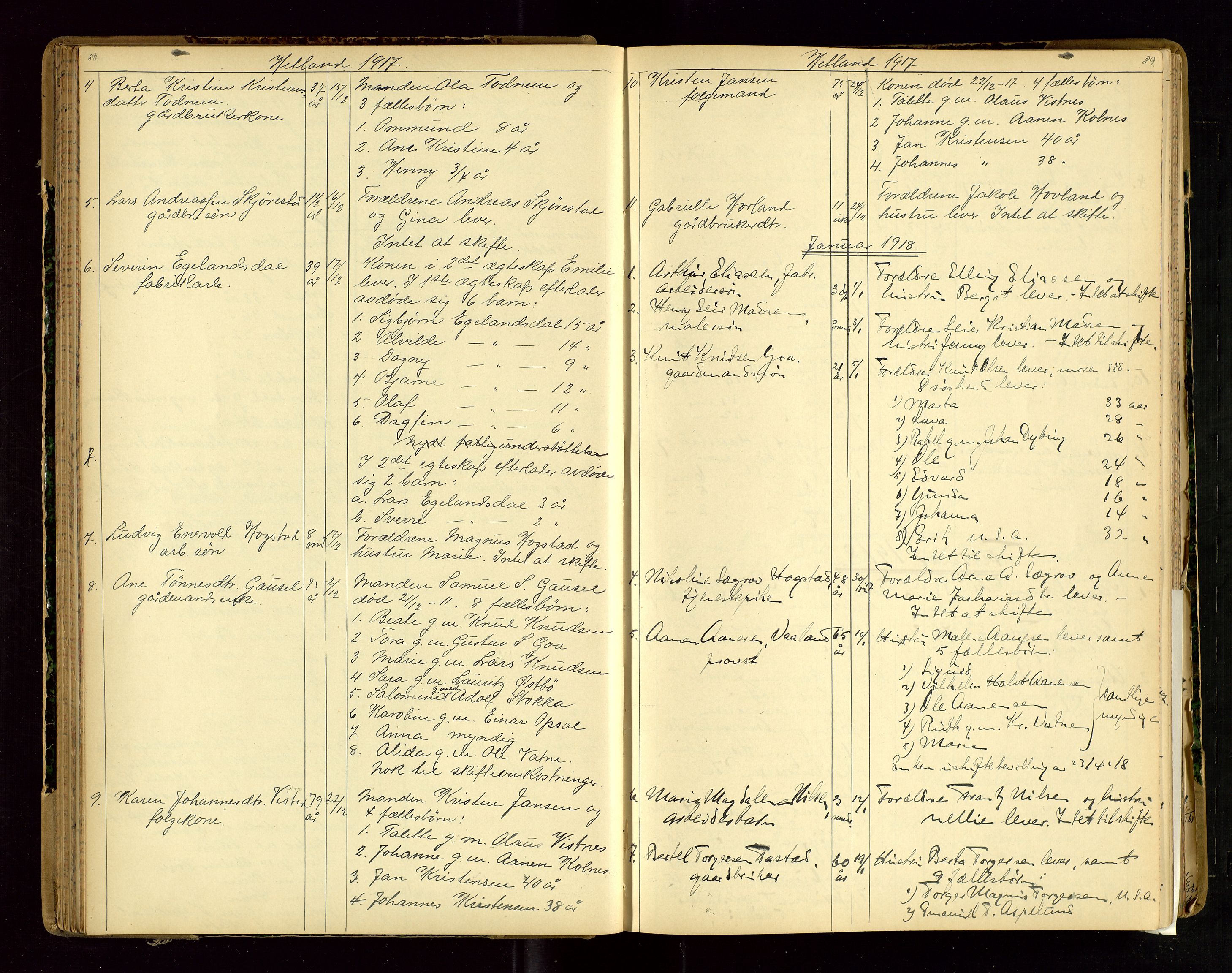 Jæren sorenskriveri, AV/SAST-A-100310/01/5/52/52B/L0003: DØDSFALLPROTOKOLL, 1910-1916, p. 88-89
