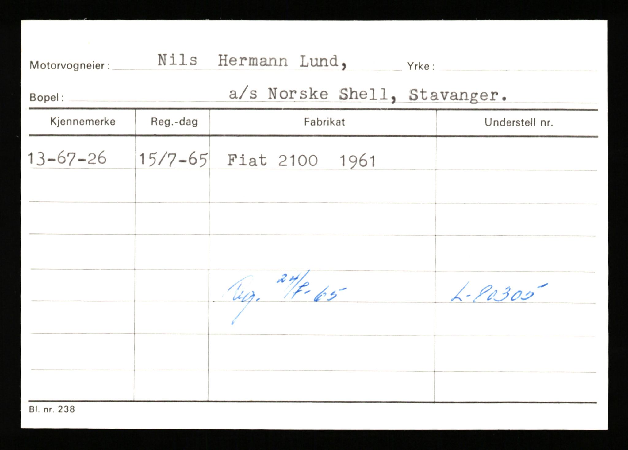 Stavanger trafikkstasjon, AV/SAST-A-101942/0/G/L0010: Registreringsnummer: 130000 - 239953, 1930-1971, p. 201