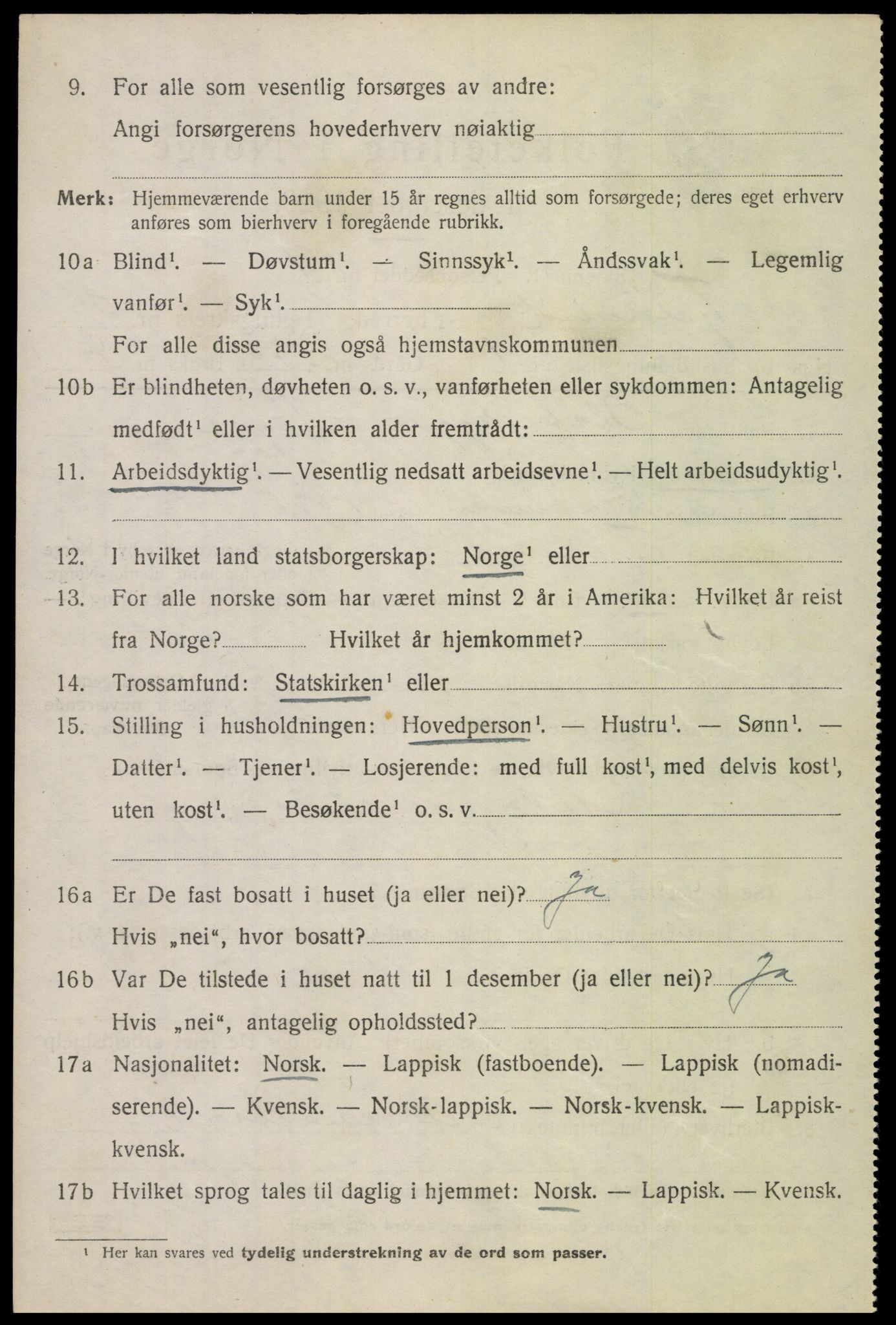 SAT, 1920 census for Tjeldsund, 1920, p. 1561