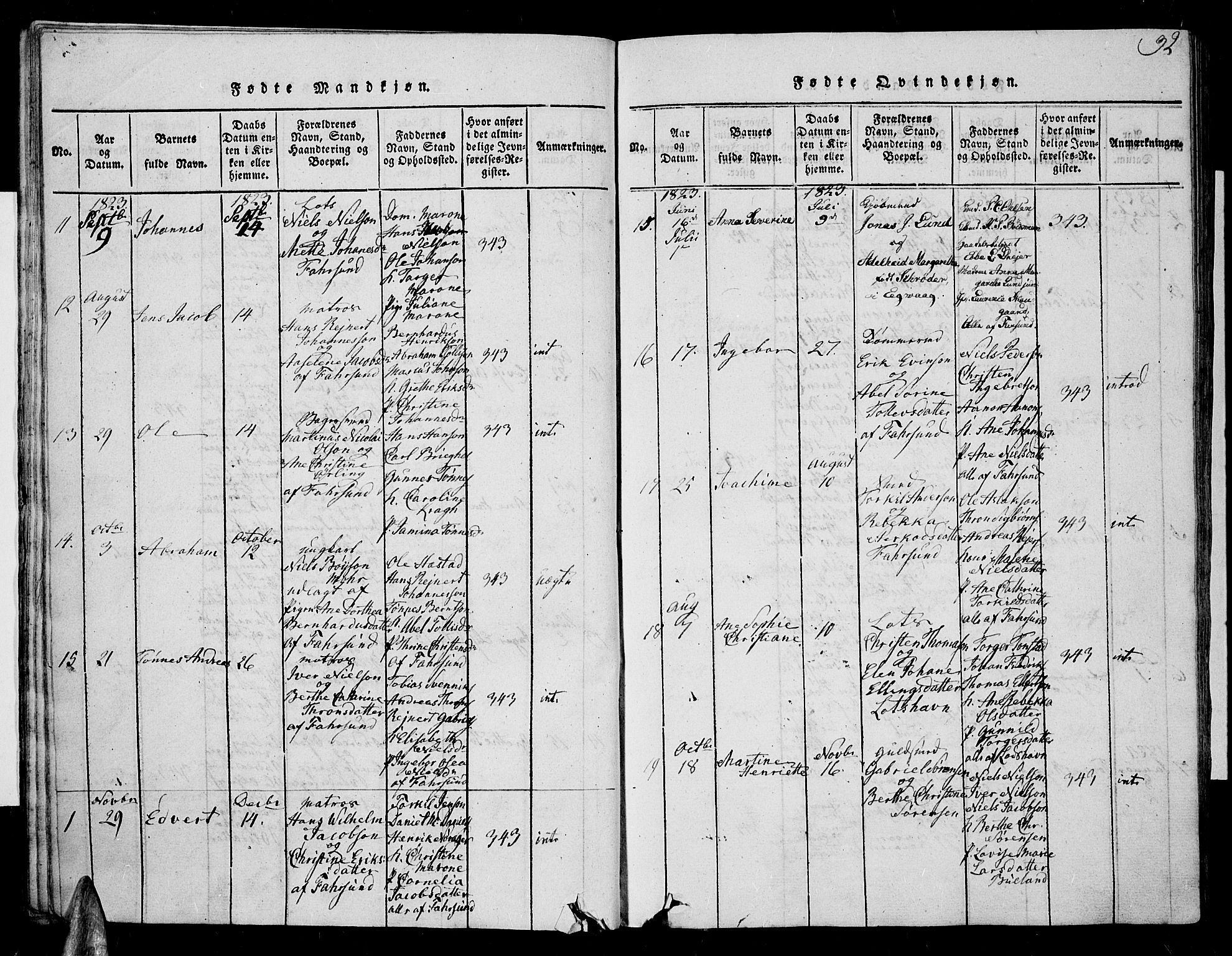 Farsund sokneprestkontor, AV/SAK-1111-0009/F/Fa/L0002: Parish register (official) no. A 2, 1815-1836, p. 32