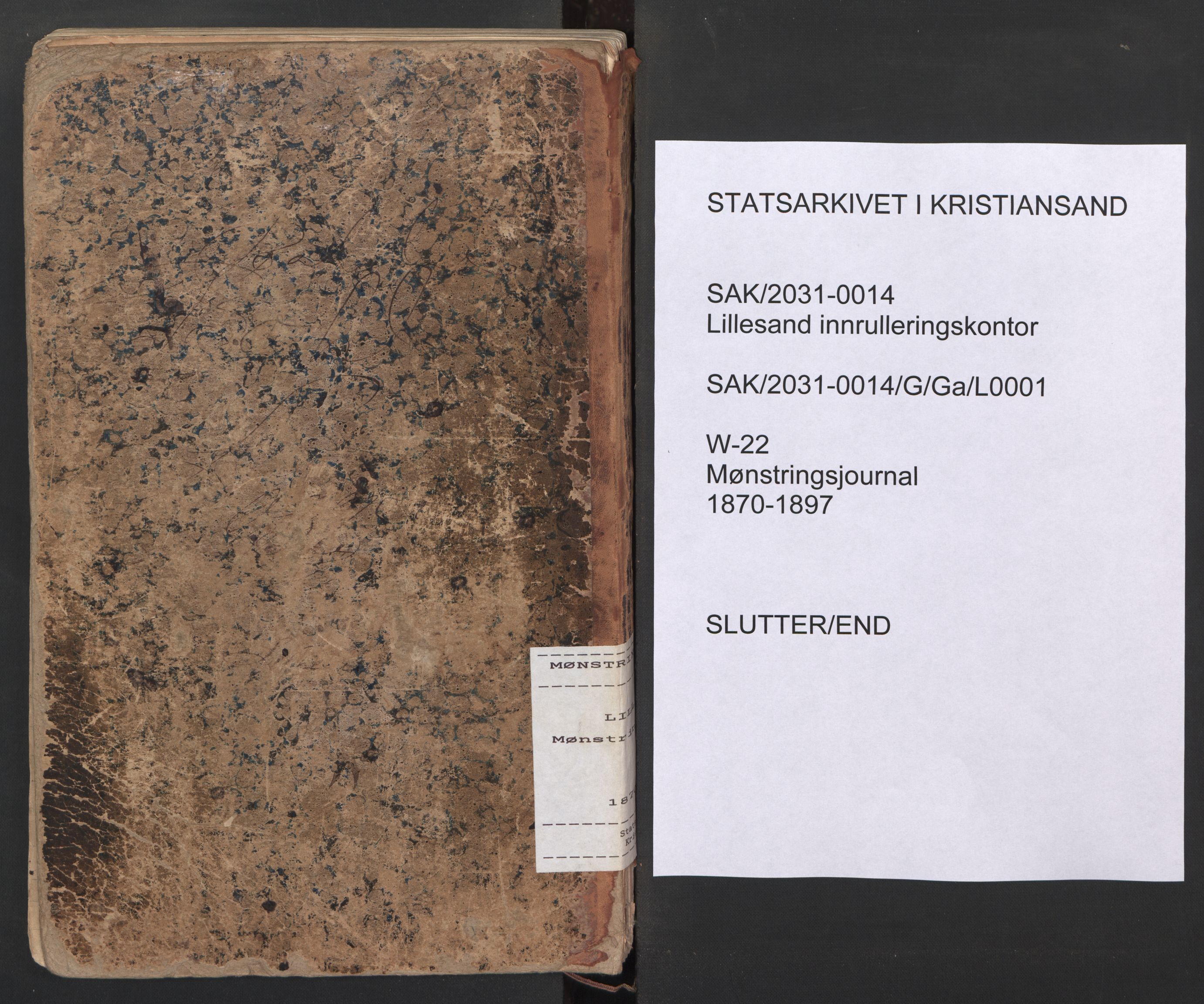 Lillesand mønstringskrets, AV/SAK-2031-0014/G/Ga/L0001: Mønstringsjournal, W-22, 1870-1897, p. 150