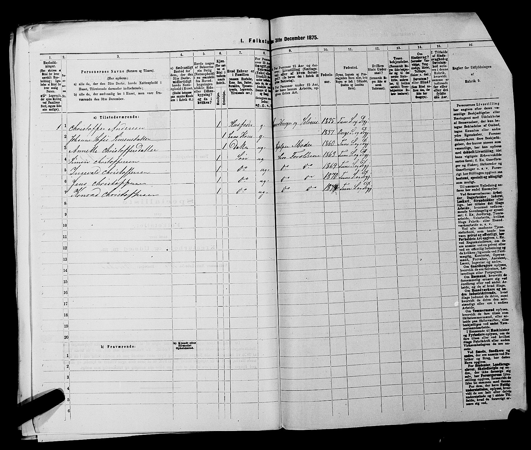 RA, 1875 census for 0130P Tune, 1875, p. 531