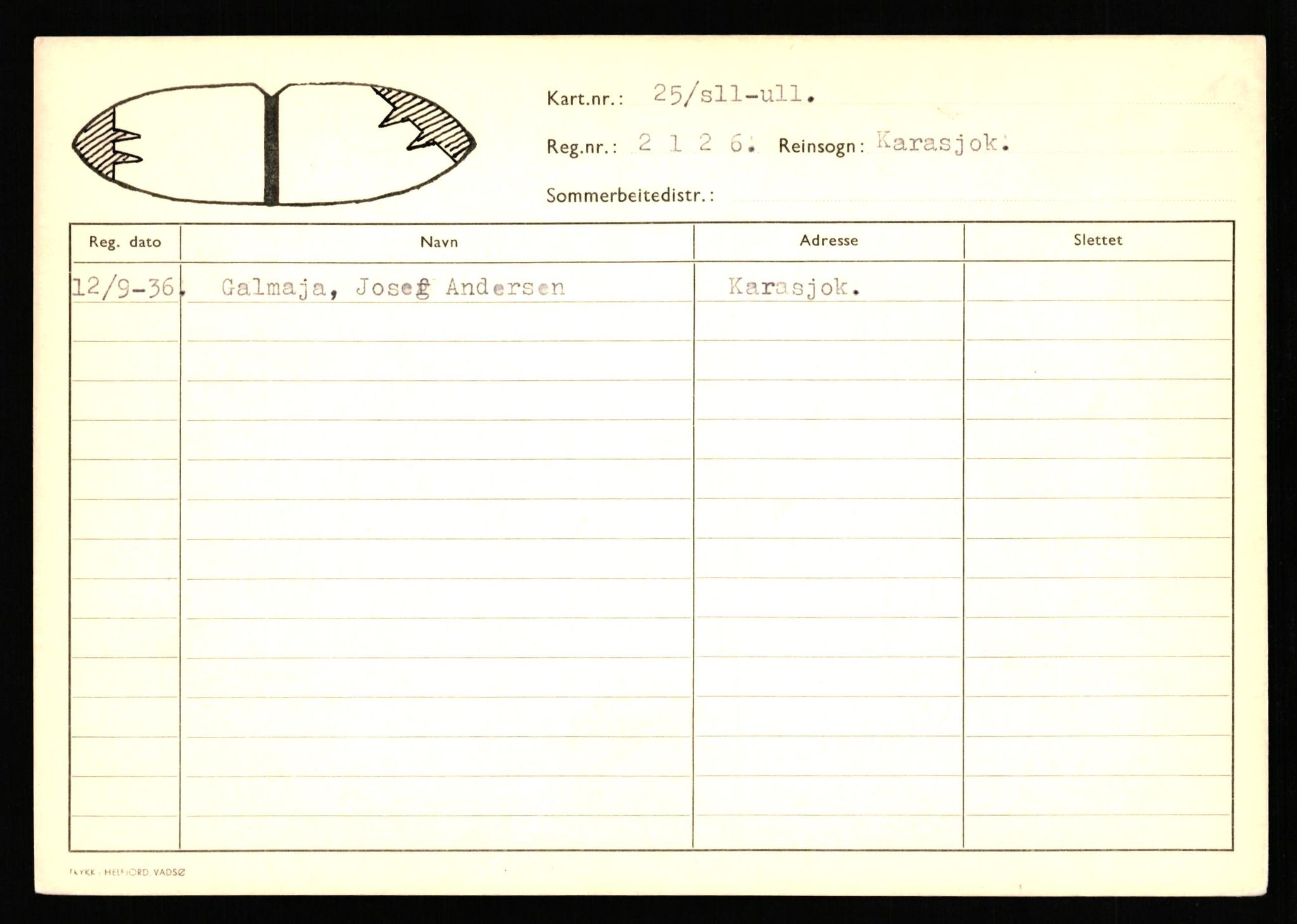 Lappefogden i Finnmark/Reindriftsforvaltningen Øst-Finnmark, AV/SATØ-S-1461/G/Ge/Gea/L0006: Slettede reinmerker, 1934-1992, p. 34