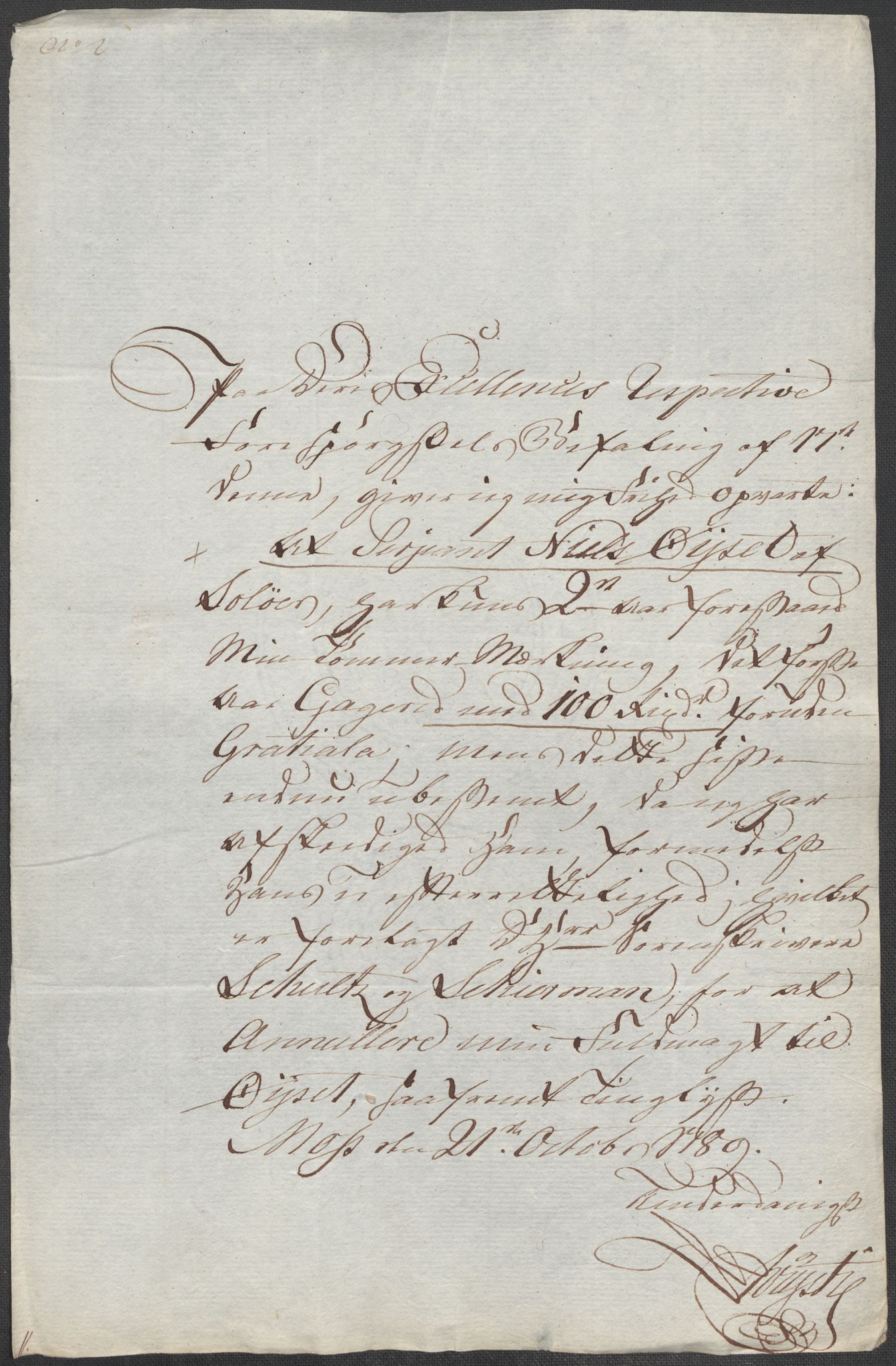 Rentekammeret inntil 1814, Reviderte regnskaper, Mindre regnskaper, AV/RA-EA-4068/Rf/Rfe/L0043: Skien, Solør og Odalen fogderi, 1789, p. 371