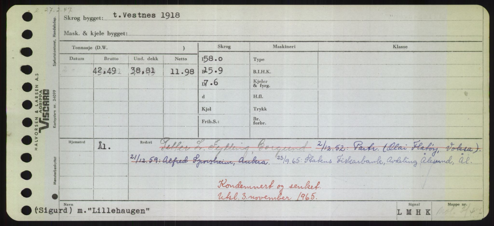 Sjøfartsdirektoratet med forløpere, Skipsmålingen, RA/S-1627/H/Hd/L0023: Fartøy, Lia-Løv, p. 67