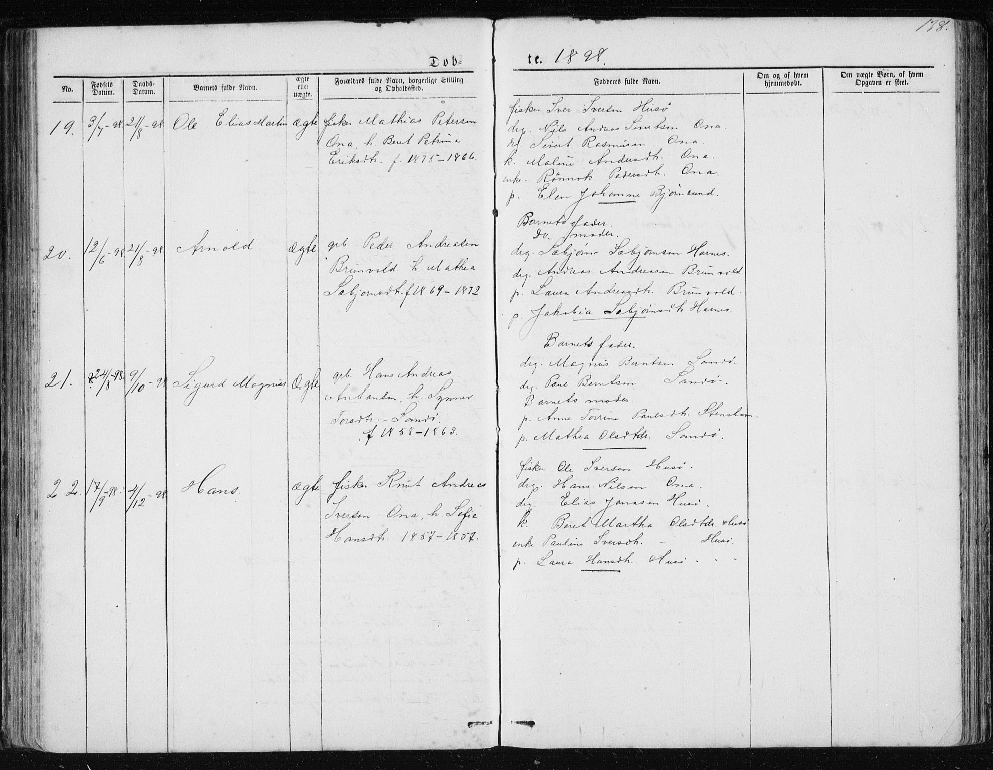 Ministerialprotokoller, klokkerbøker og fødselsregistre - Møre og Romsdal, AV/SAT-A-1454/561/L0732: Parish register (copy) no. 561C02, 1867-1900, p. 138