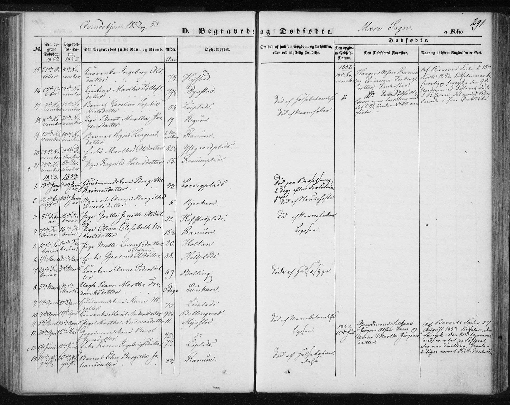 Ministerialprotokoller, klokkerbøker og fødselsregistre - Nord-Trøndelag, AV/SAT-A-1458/735/L0342: Parish register (official) no. 735A07 /1, 1849-1862, p. 291