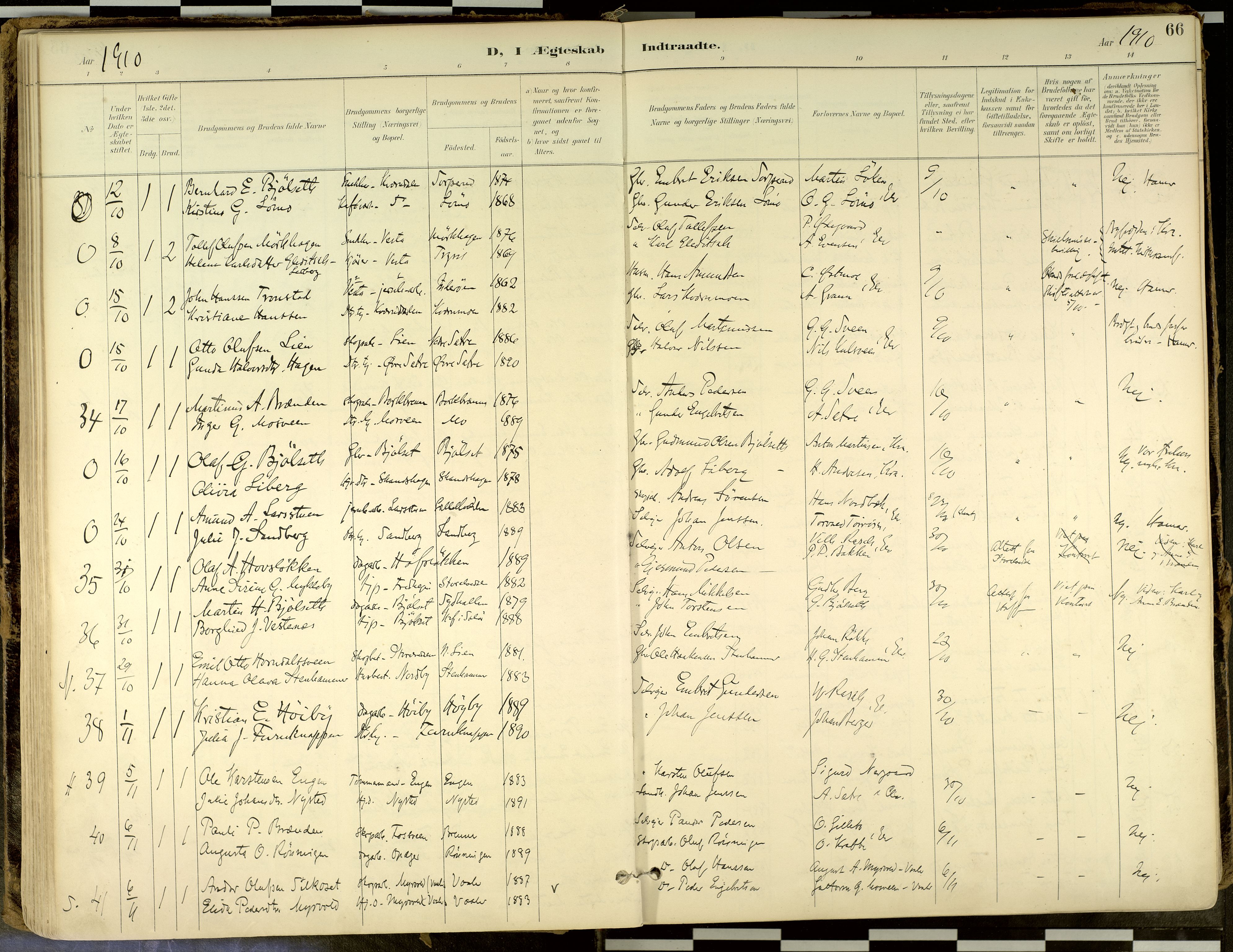 Elverum prestekontor, SAH/PREST-044/H/Ha/Haa/L0018: Parish register (official) no. 18, 1894-1914, p. 66