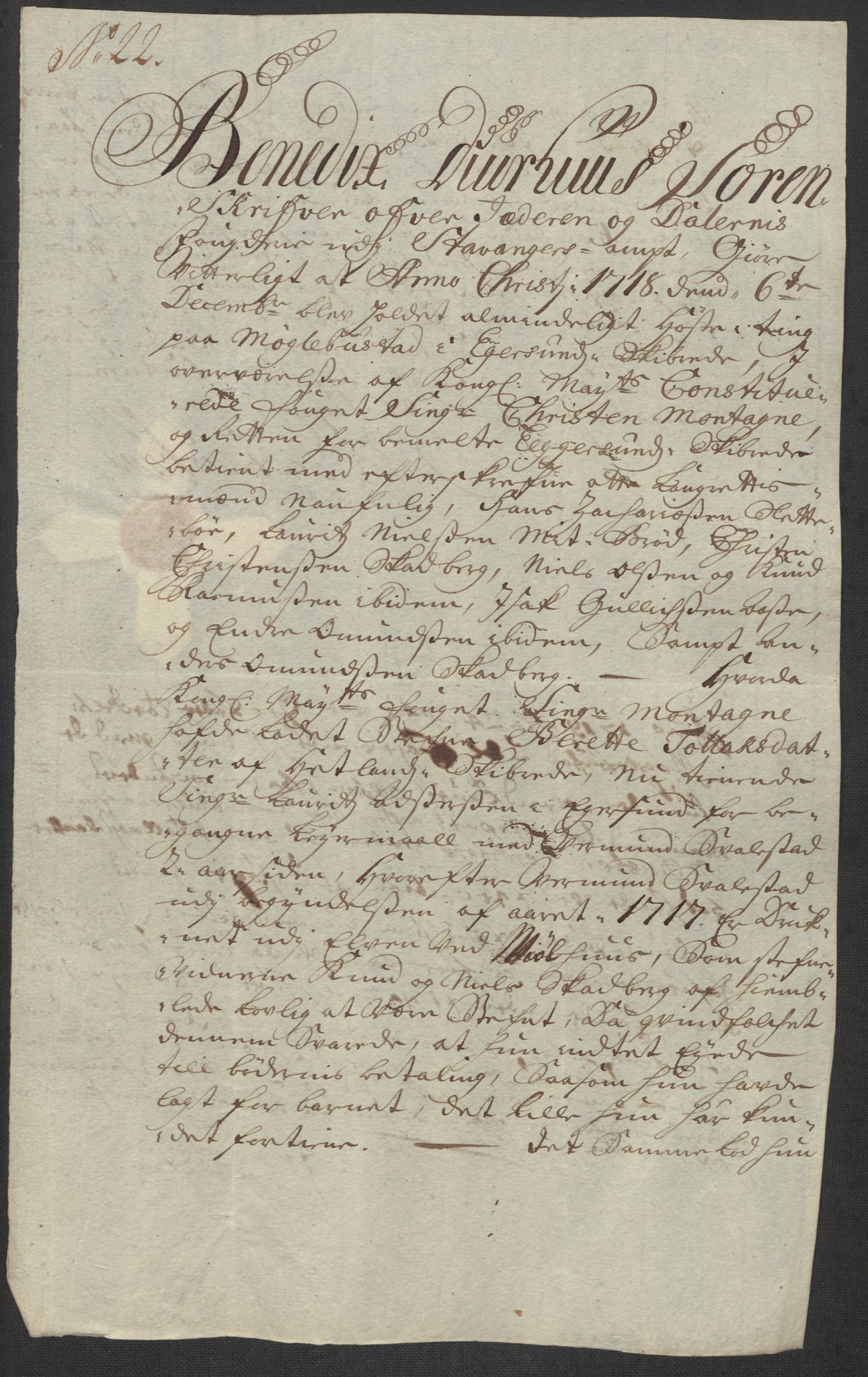 Rentekammeret inntil 1814, Reviderte regnskaper, Fogderegnskap, AV/RA-EA-4092/R46/L2743: Fogderegnskap Jæren og Dalane, 1718, p. 302