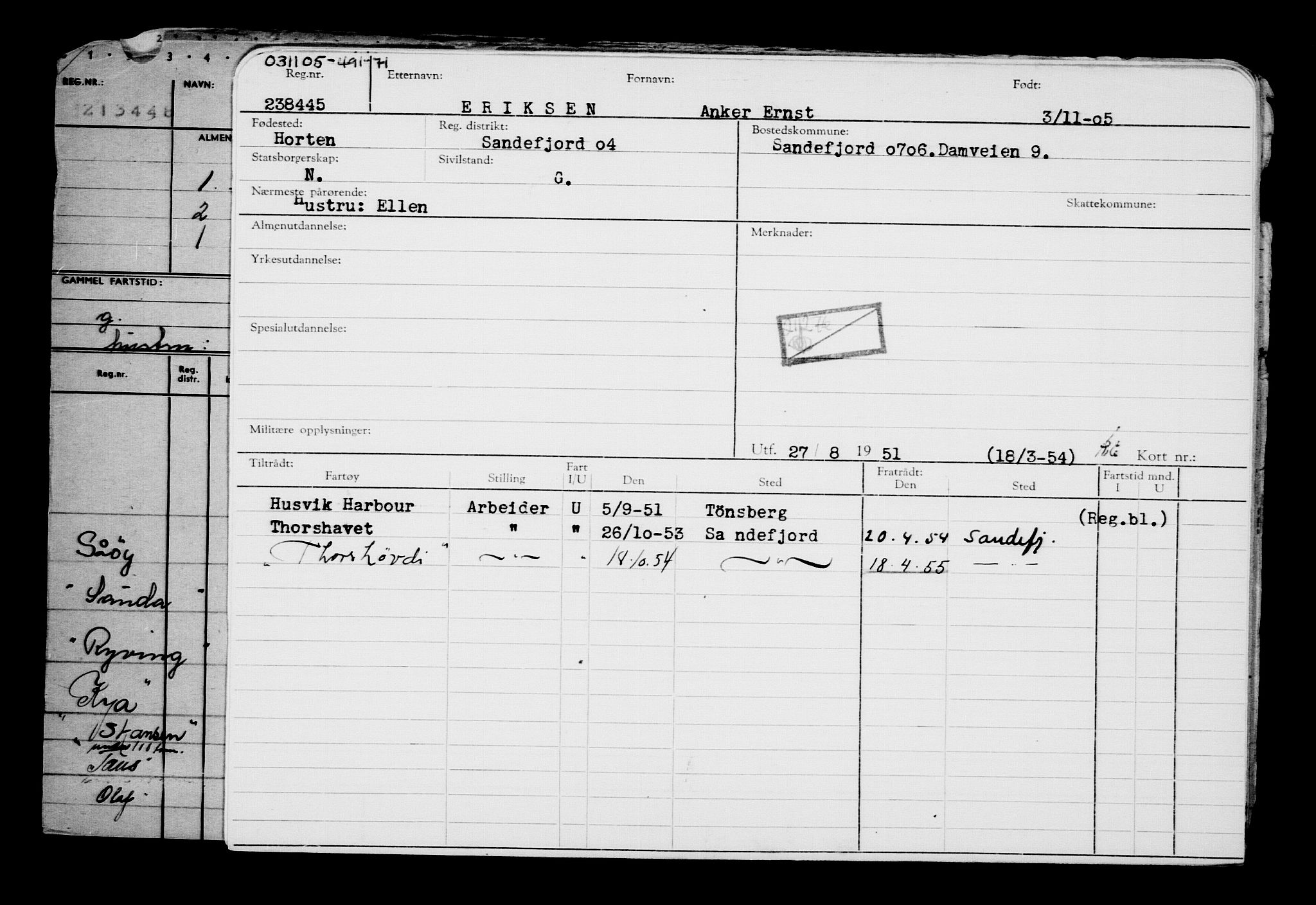 Direktoratet for sjømenn, AV/RA-S-3545/G/Gb/L0062: Hovedkort, 1905, p. 29