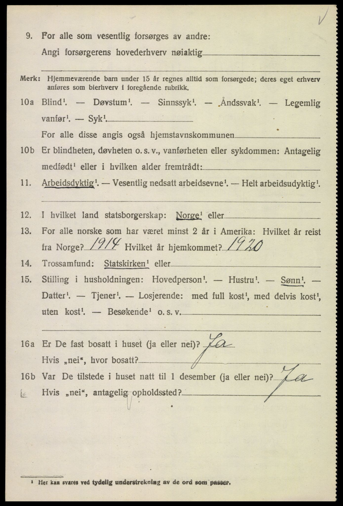 SAH, 1920 census for Øyer, 1920, p. 4450