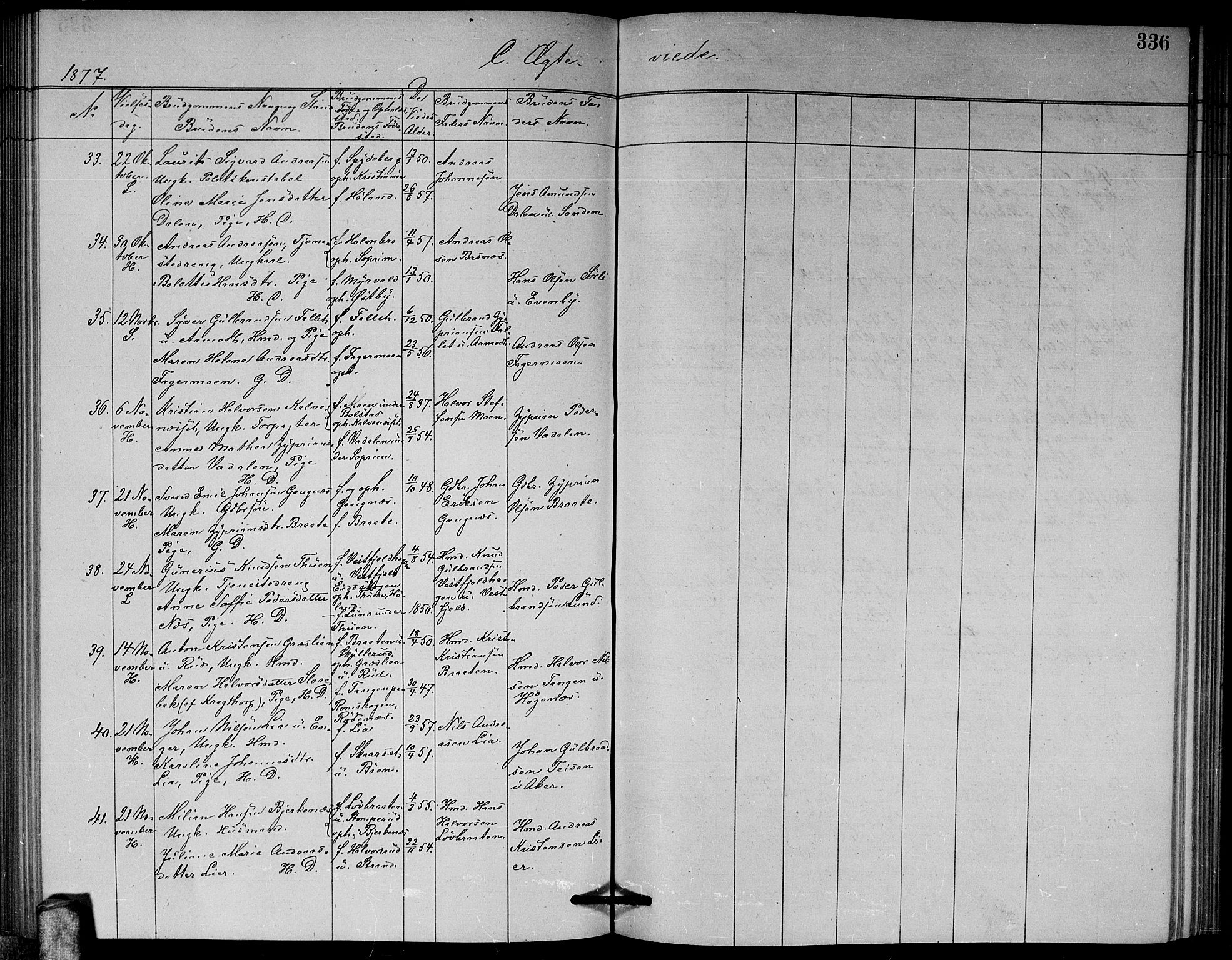 Høland prestekontor Kirkebøker, SAO/A-10346a/G/Ga/L0006: Parish register (copy) no. I 6, 1869-1879, p. 336