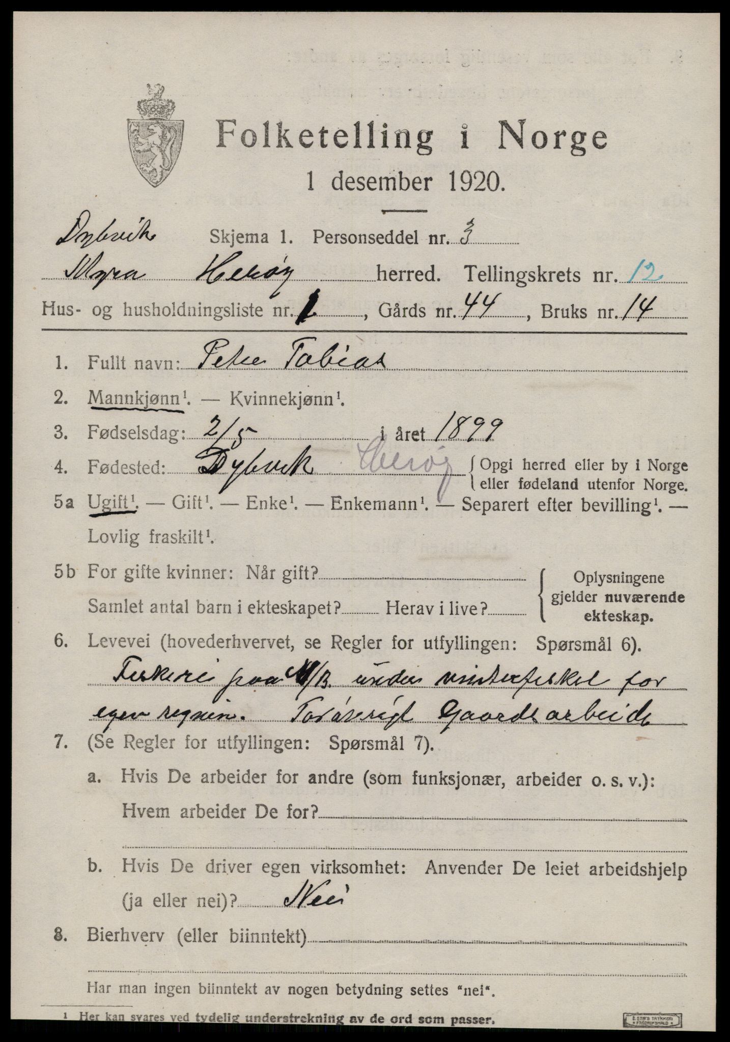 SAT, 1920 census for Herøy (MR), 1920, p. 7263